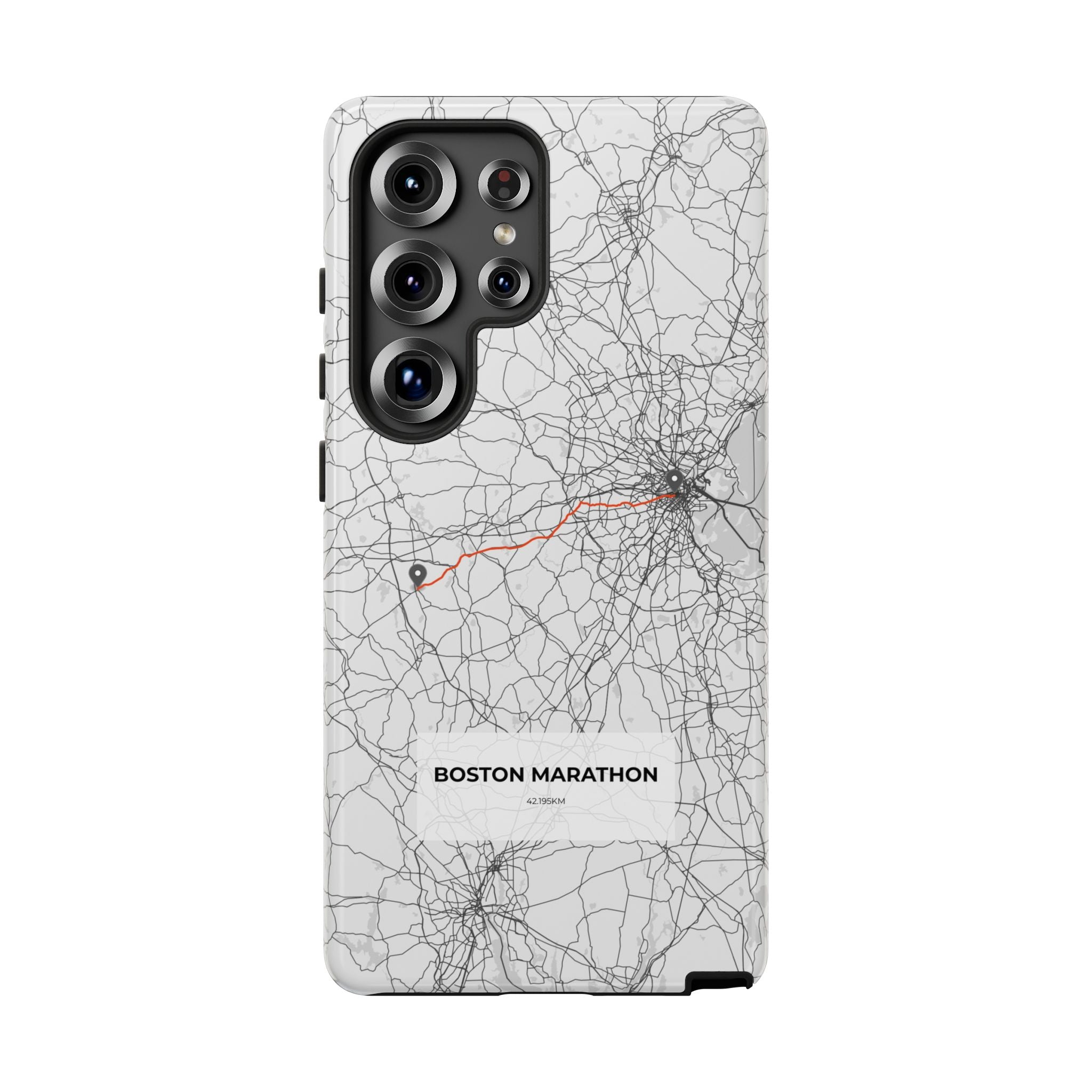 Boston Marathon Route Tough Phone Case