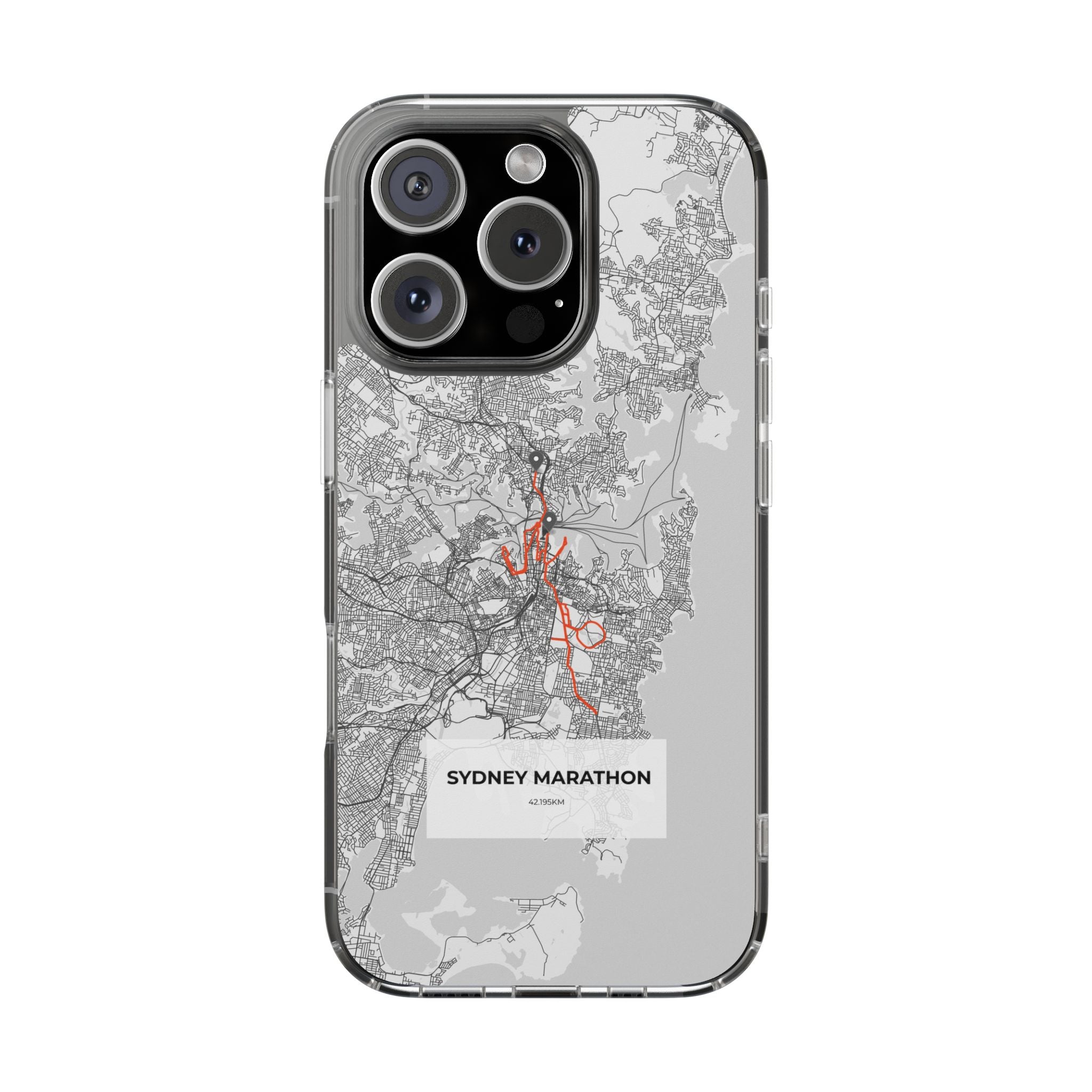 Sydney Marathon Route Clear Impact-Resistant Phone Case