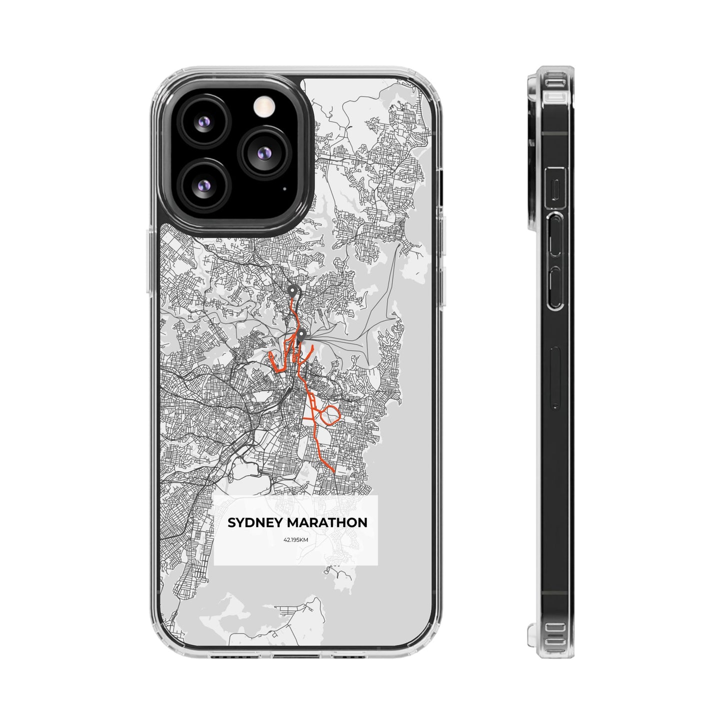 Sydney Marathon Route Magnetic Clear Impact-Resistant Phone Case