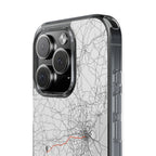 Boston Marathon Route Clear Impact-Resistant Phone Case