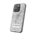 New York Marathon Route Clear Impact-Resistant Phone Case