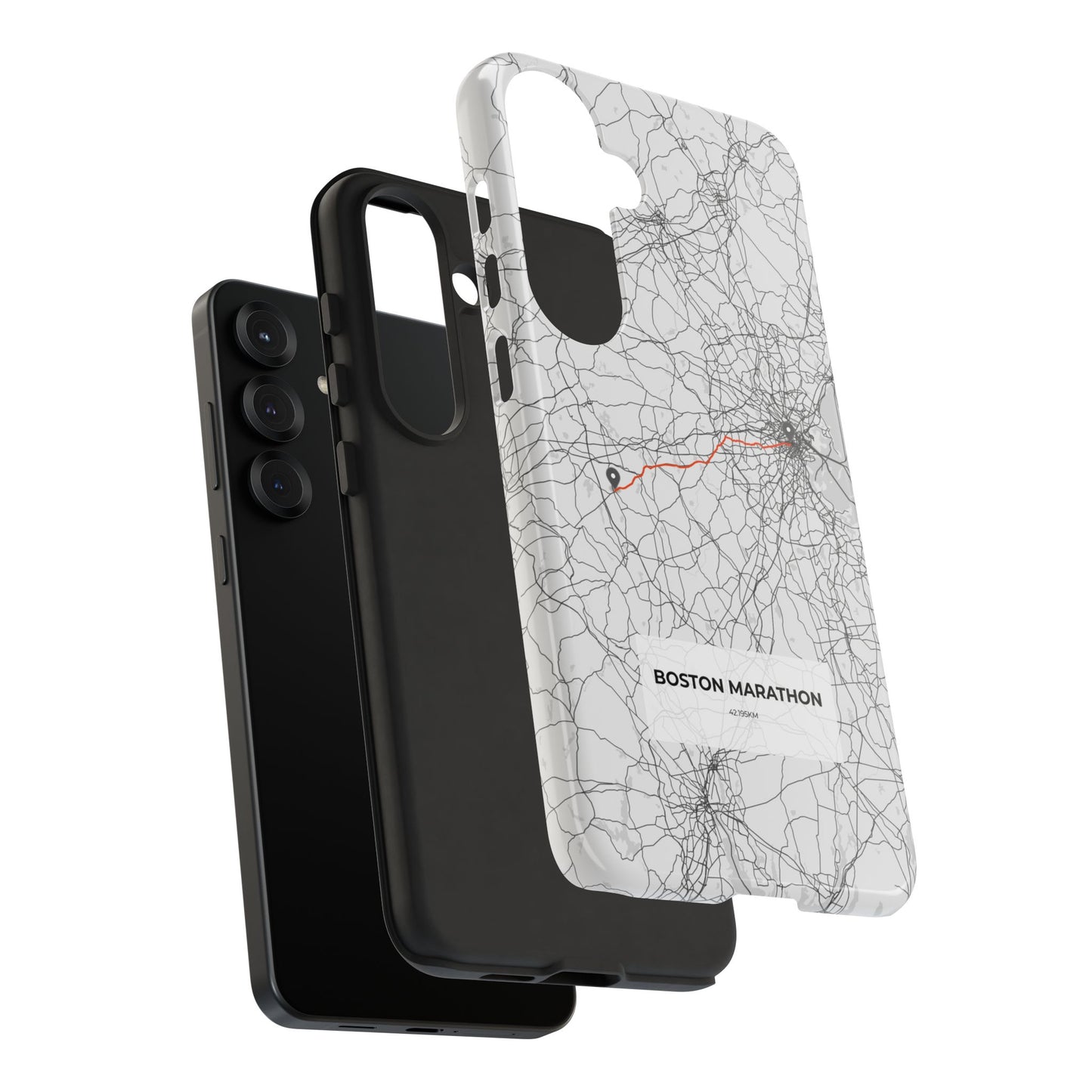 Boston Marathon Route Tough Phone Case