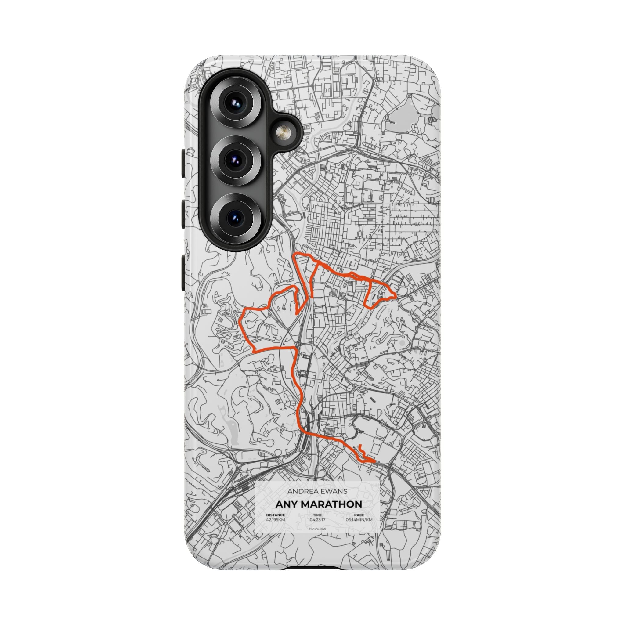 Customized Marathon Route Tough Phone Case