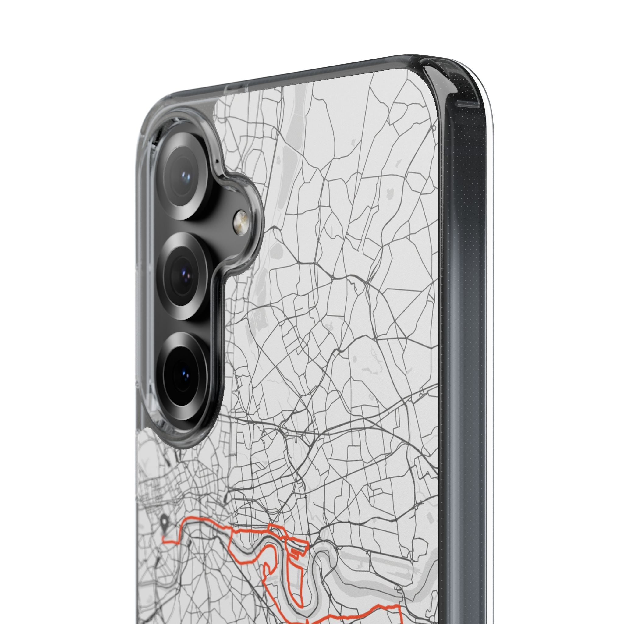 London Marathon Route Clear Impact-Resistant Phone Case