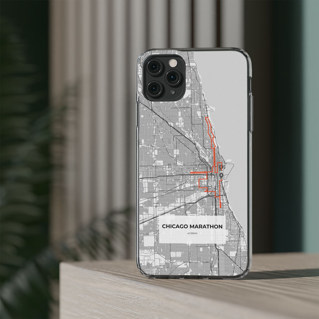 Chicago Marathon Route Clear Impact-Resistant Phone Case