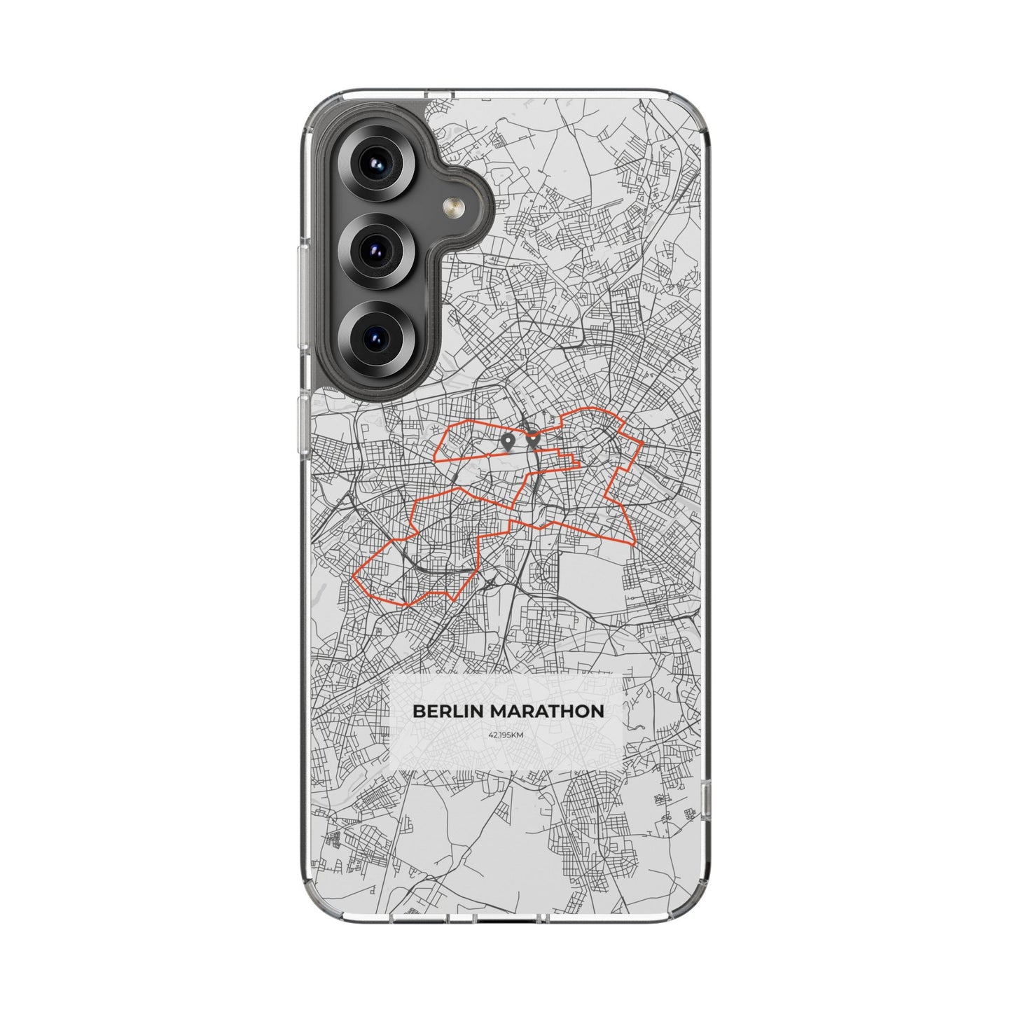 Berlin Marathon Route Clear Impact-Resistant Phone Case