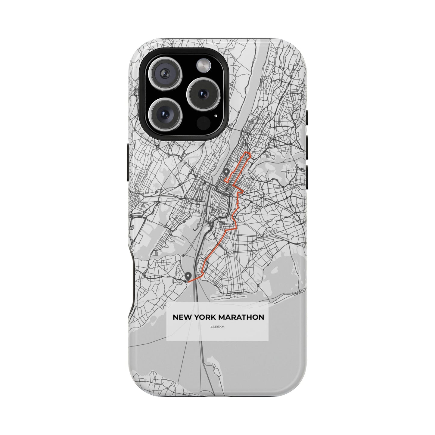 New York Marathon Route Magnetic Impact-Resistant Phone Case