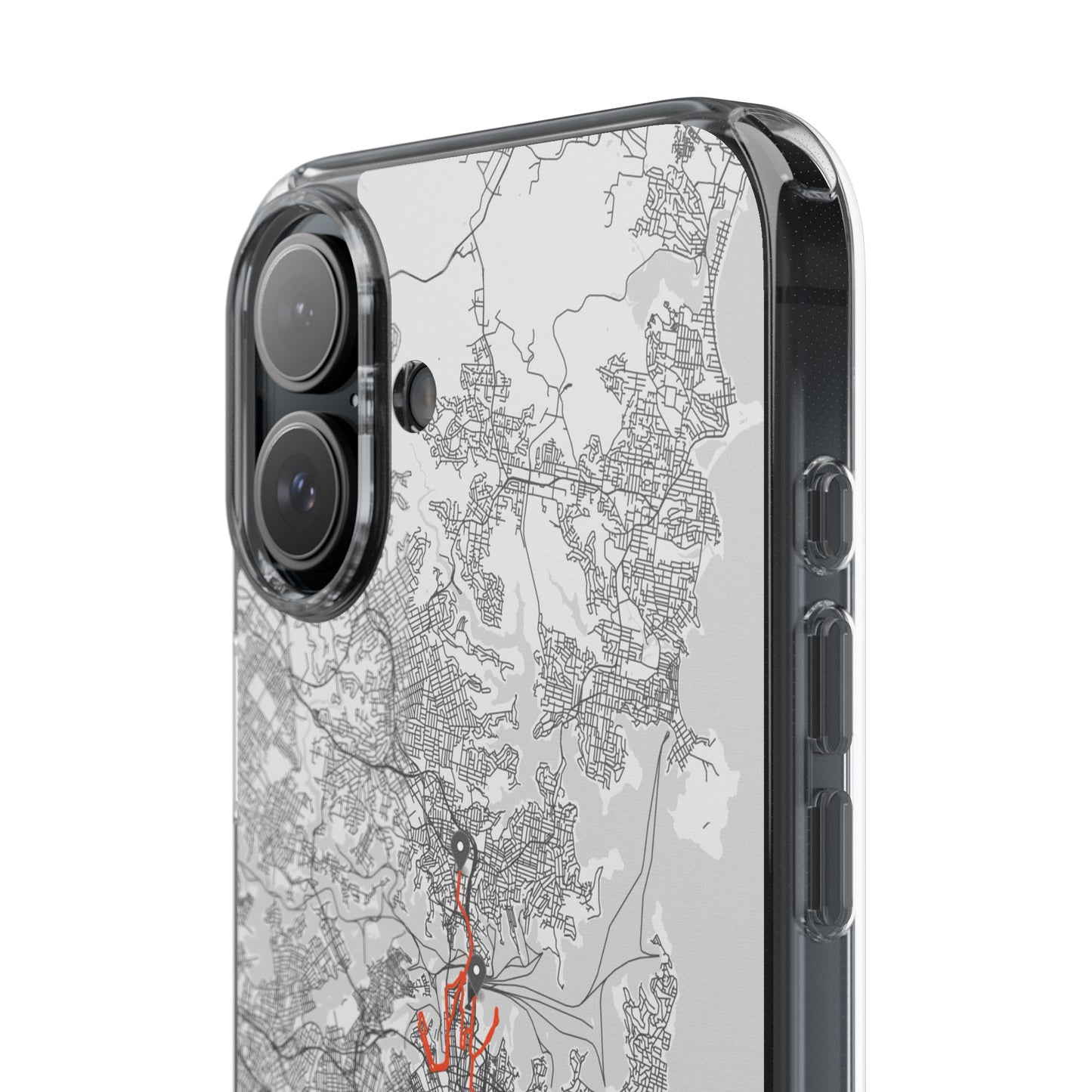 Sydney Marathon Route Clear Impact-Resistant Phone Case