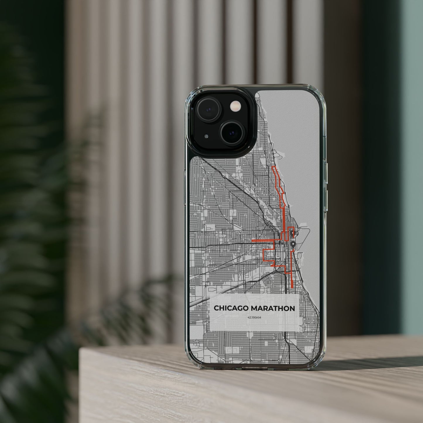 Chicago Marathon Route Clear Impact-Resistant Phone Case
