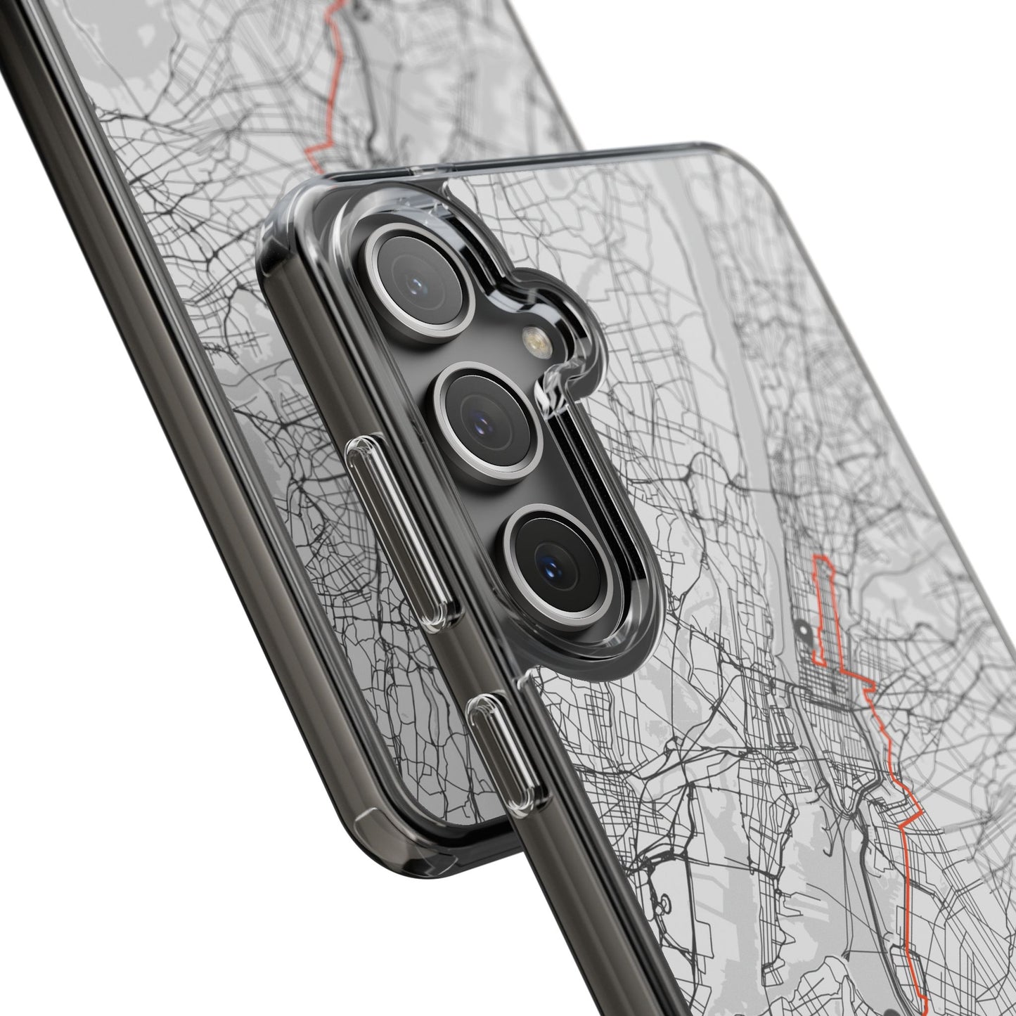 New York Marathon Route Clear Impact-Resistant Phone Case