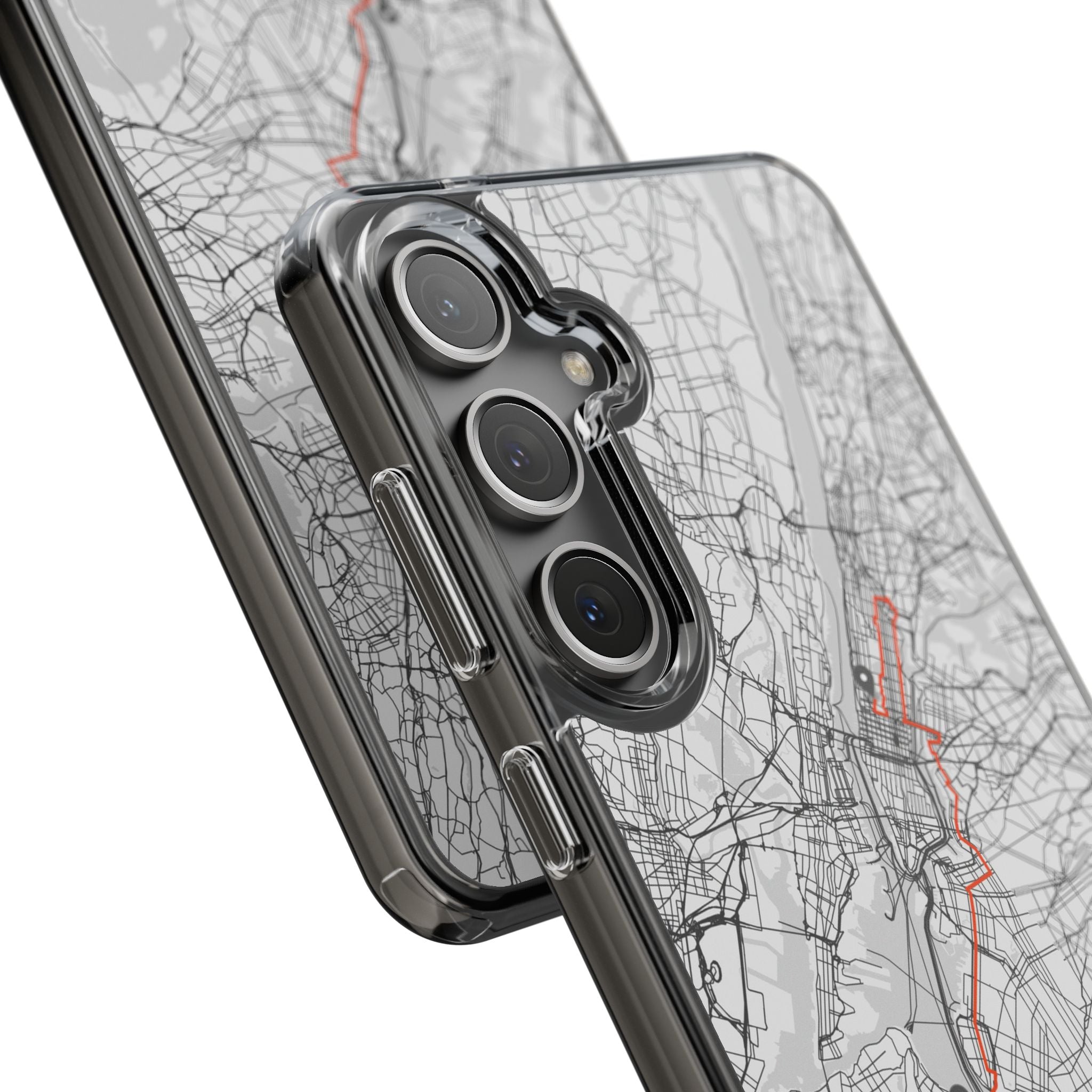 New York Marathon Route Clear Impact-Resistant Phone Case