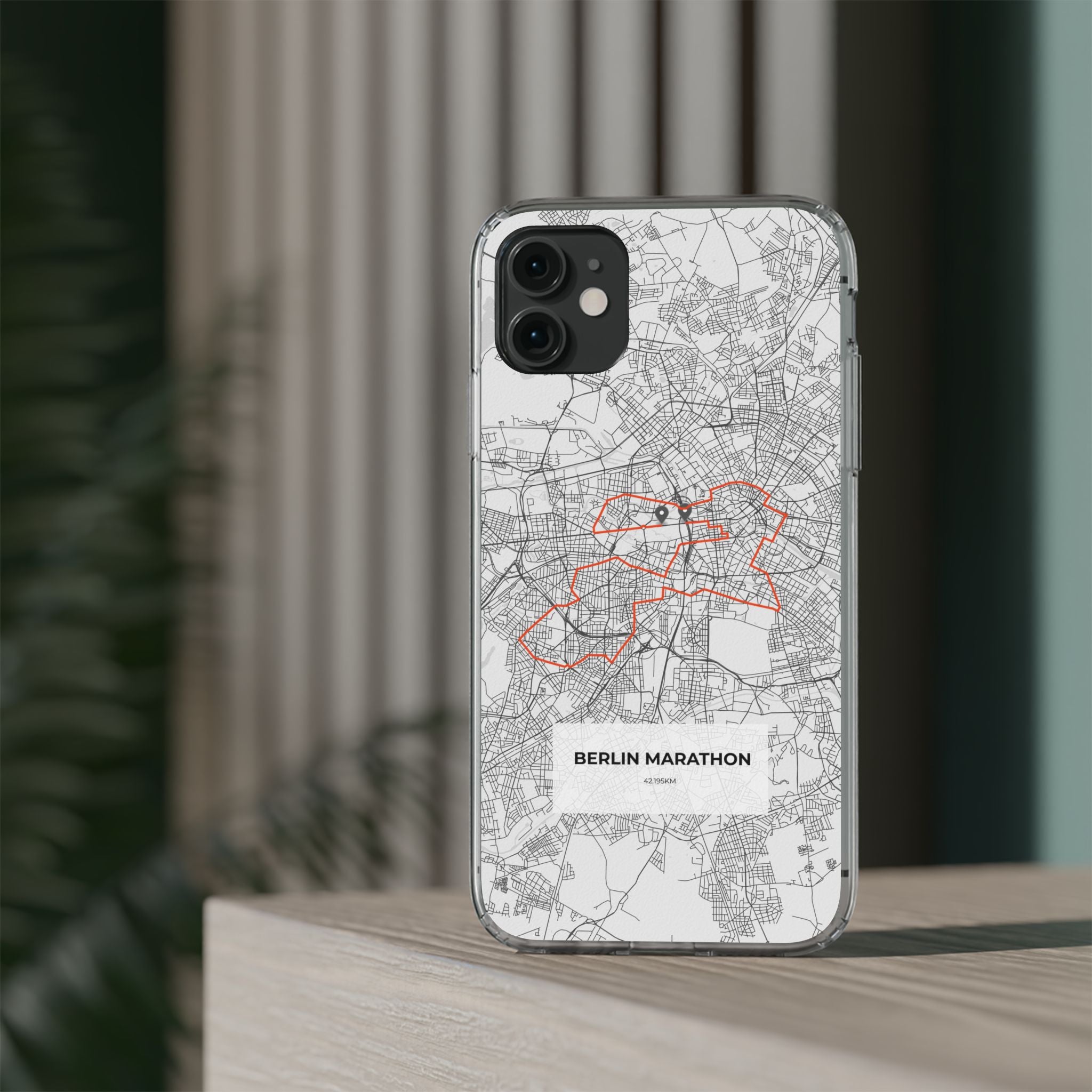 Berlin Marathon Route Clear Impact-Resistant Phone Case