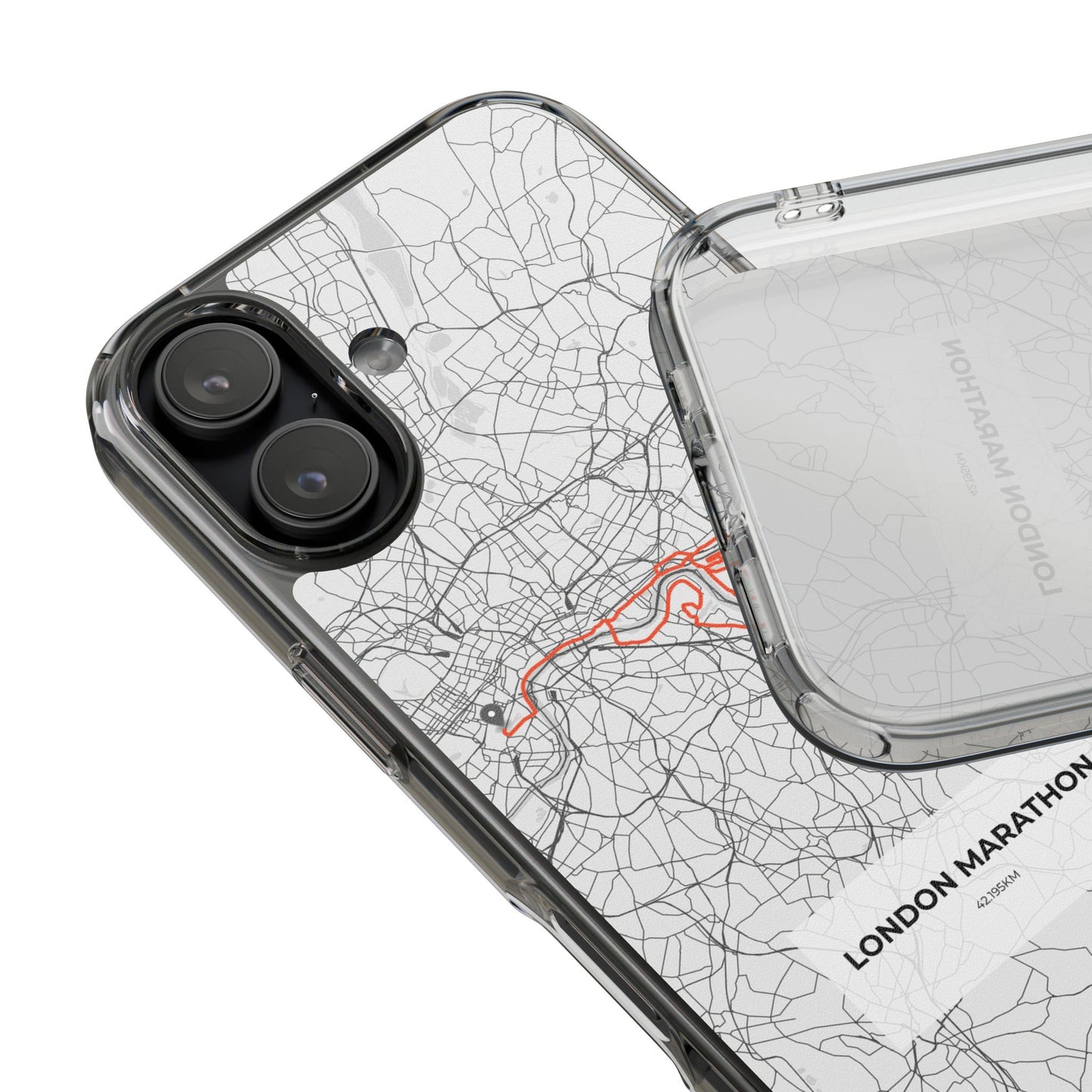 London Marathon Route Clear Impact-Resistant Phone Case