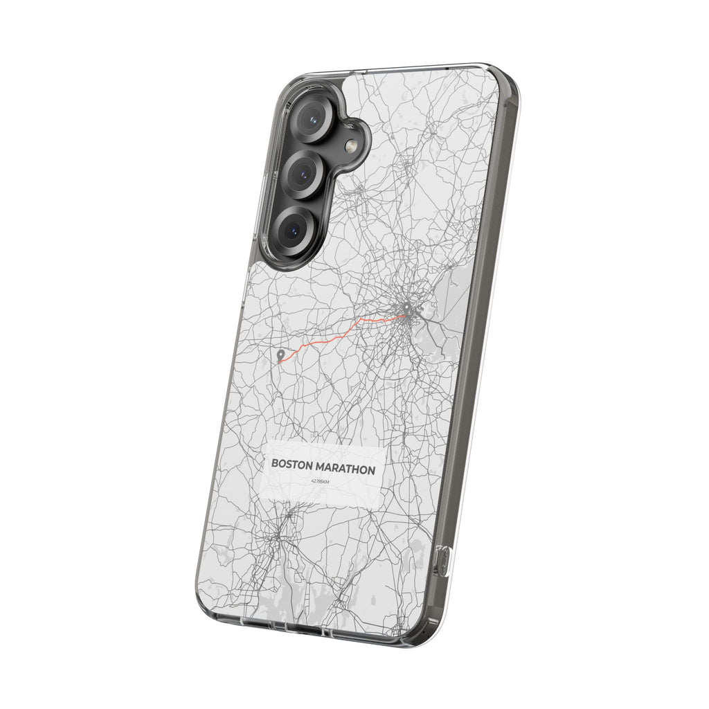 Boston Marathon Route Clear Impact-Resistant Phone Case