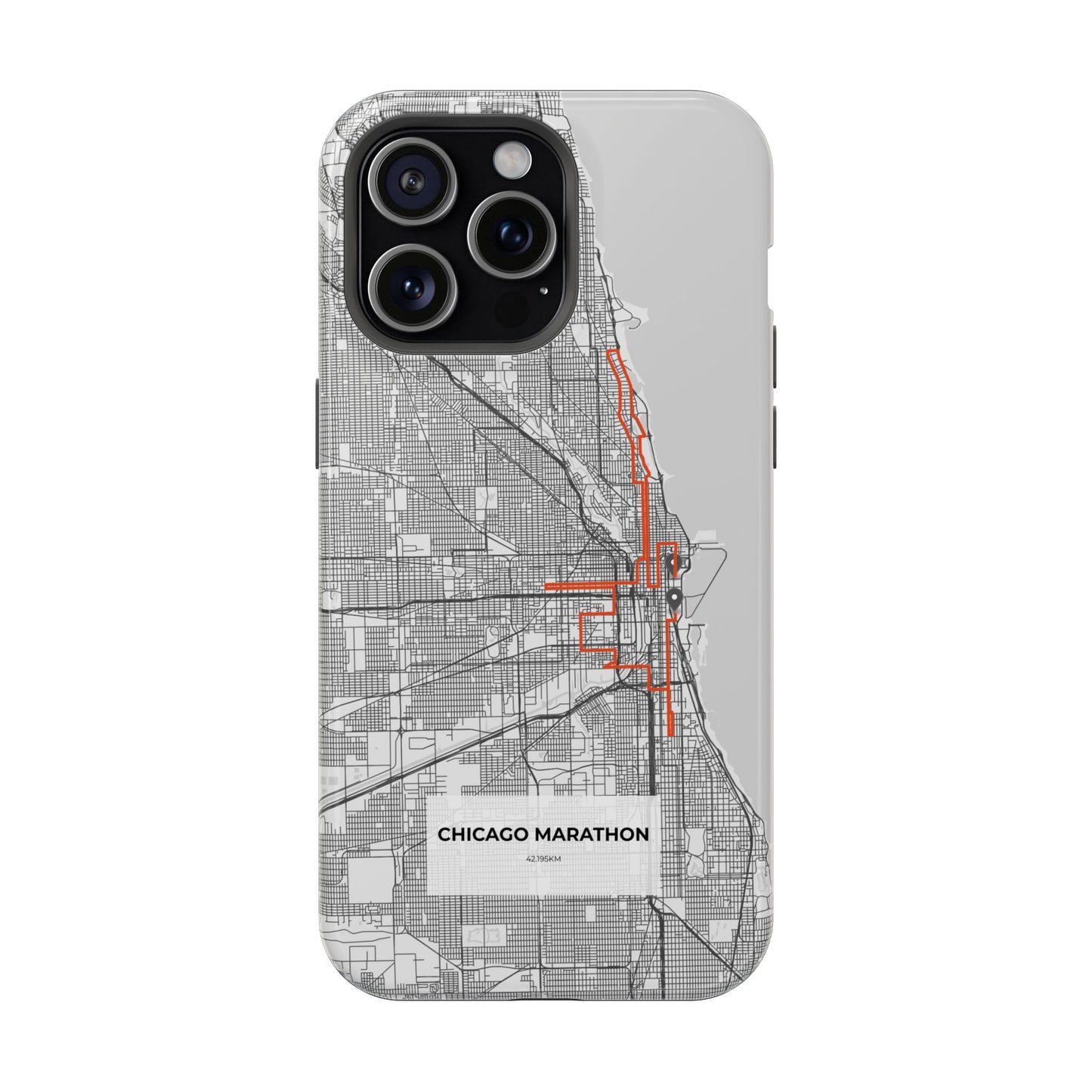 Chicago Marathon Route Magnetic Impact-Resistant Phone Case