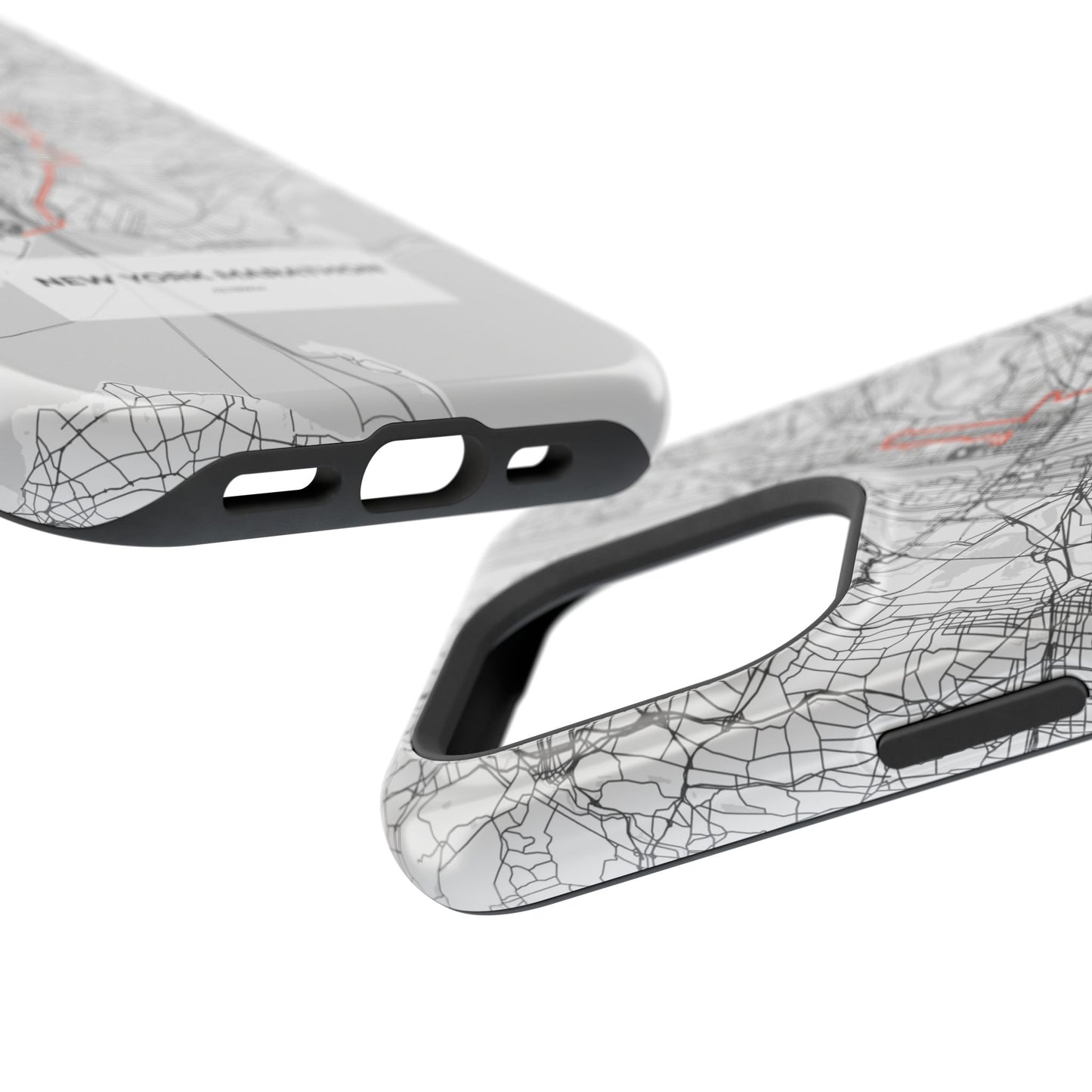 New York Marathon Route Magnetic Impact-Resistant Phone Case
