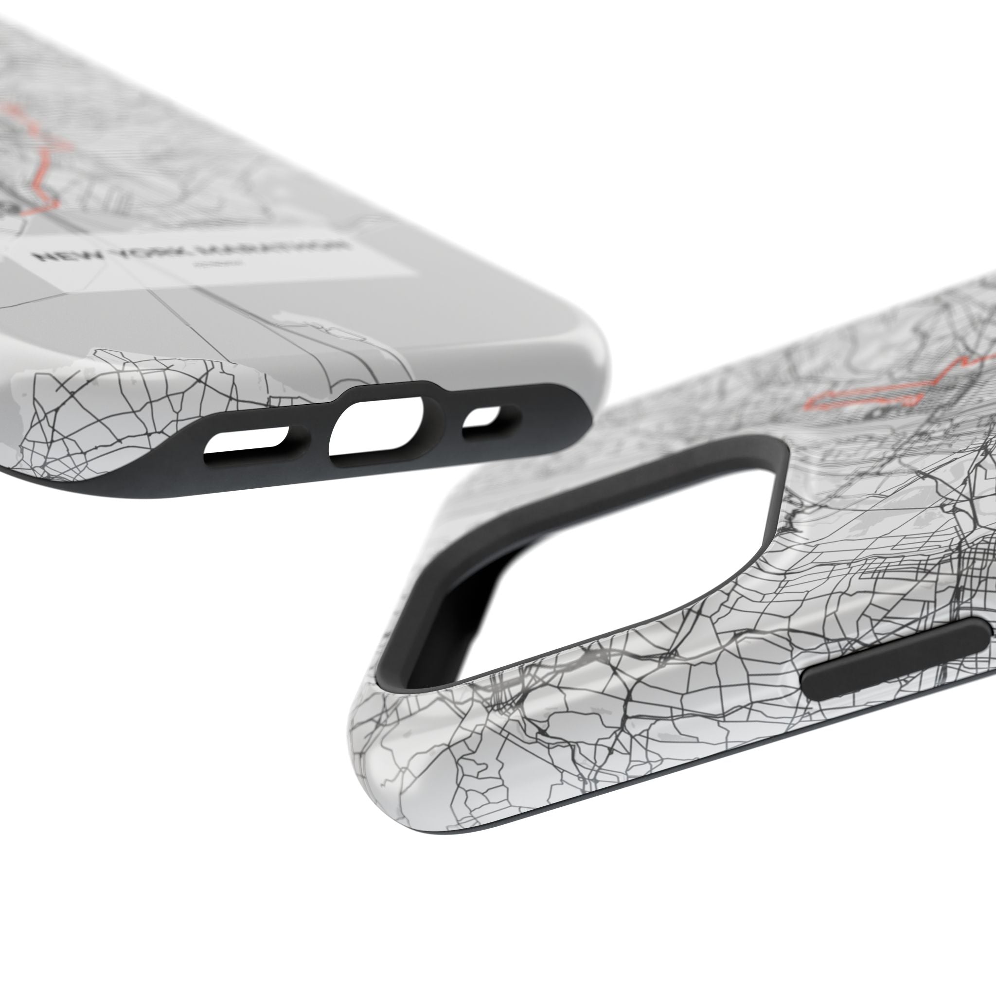 New York Marathon Route Magnetic Impact-Resistant Phone Case