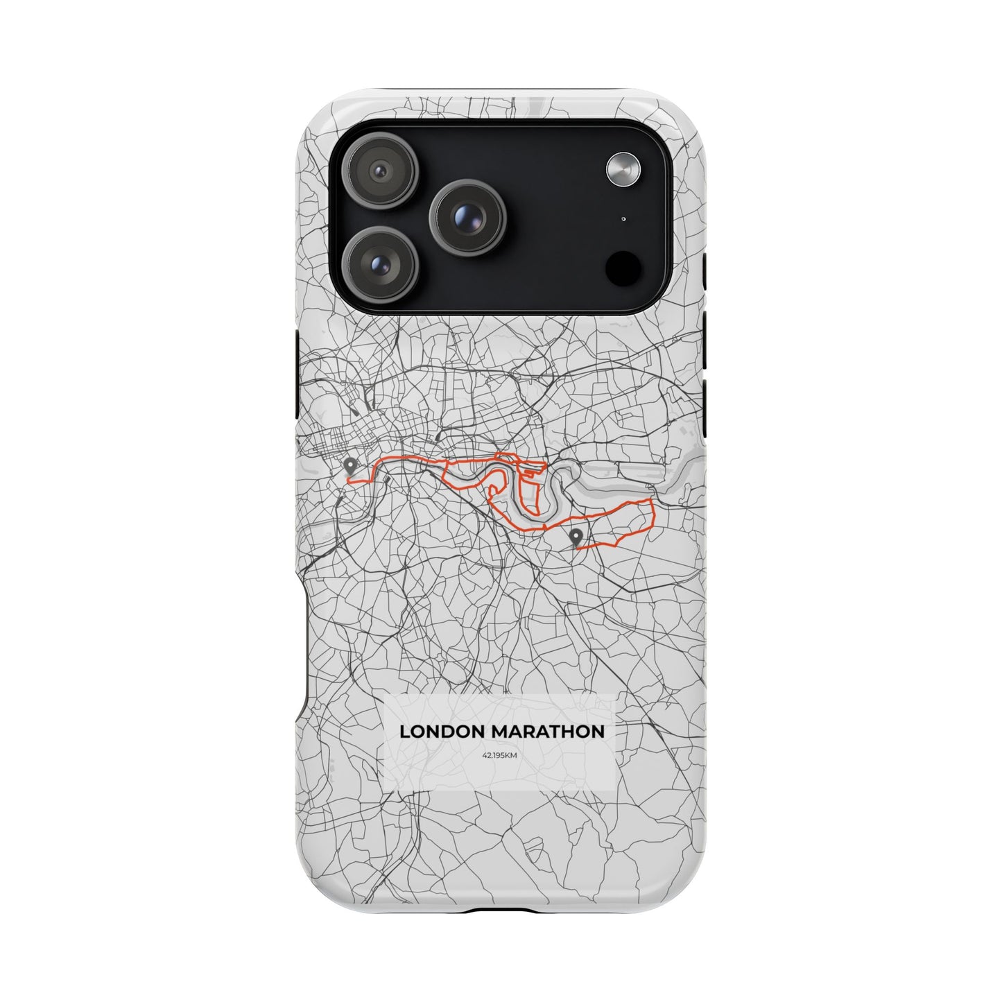 London Marathon Route Magnetic Impact-Resistant Phone Case