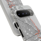 Chicago Marathon Route Tough Phone Case