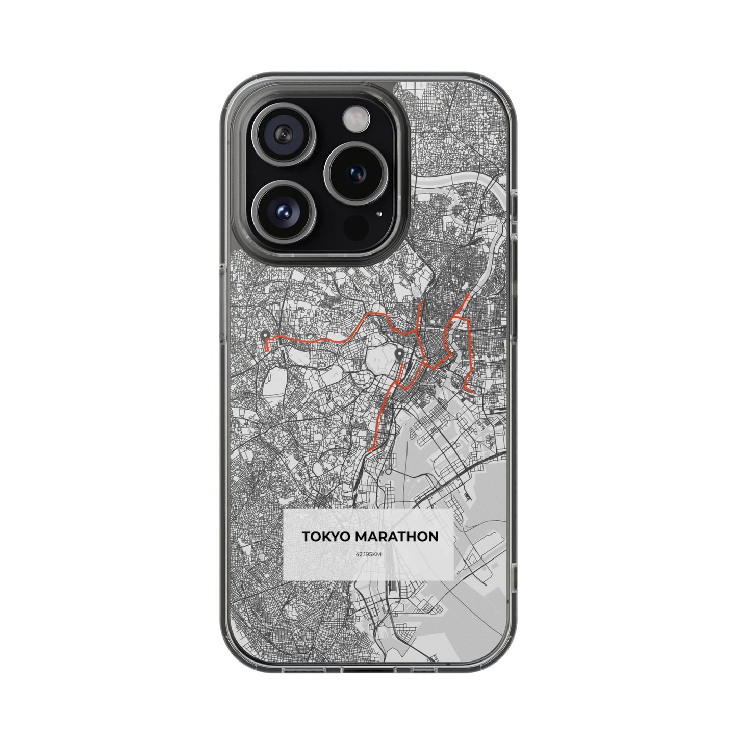 Tokyo Marathon Route Magnetic Clear Impact-Resistant Phone Case