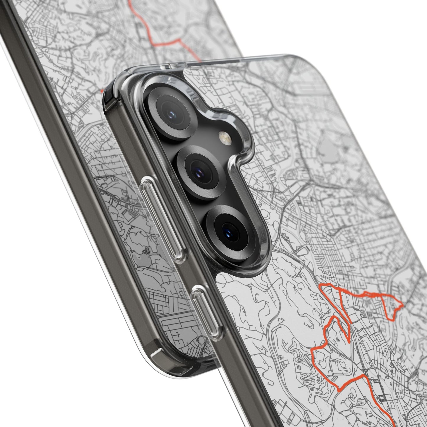 Customized Marathon Route Clear Impact-Resistant Phone Case