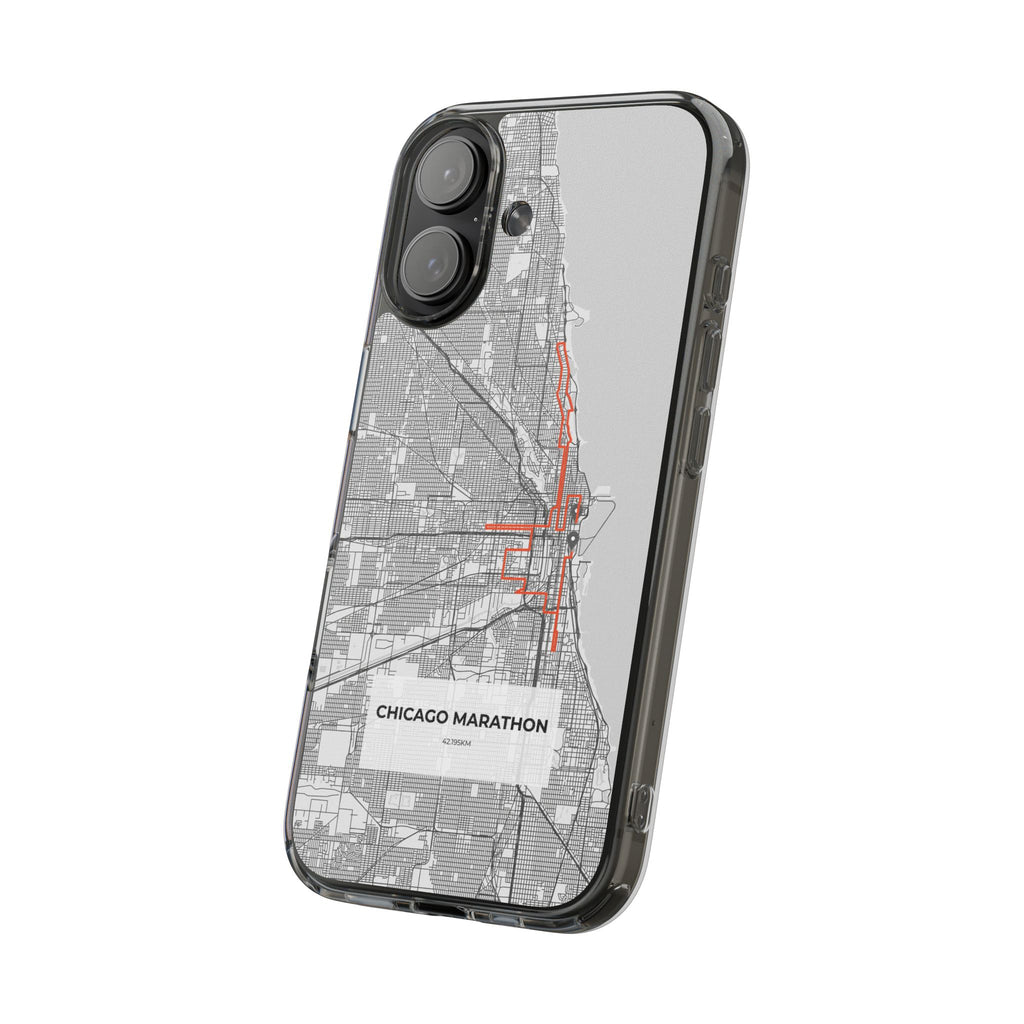 Chicago Marathon Route Clear Impact-Resistant Phone Case