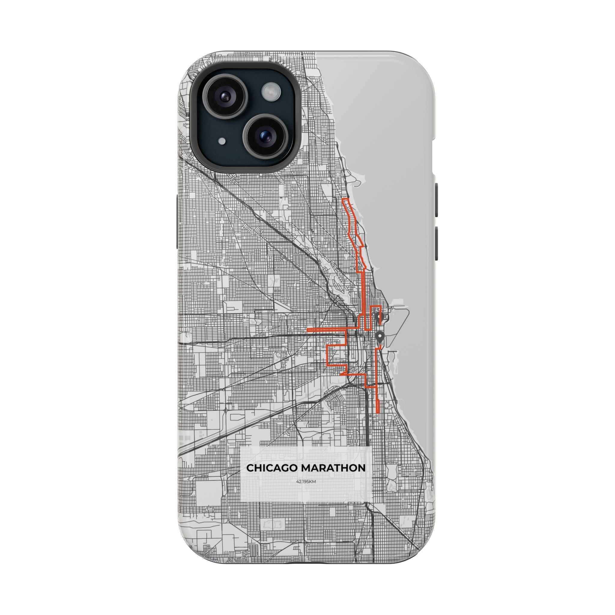 Chicago Marathon Route Magnetic Impact-Resistant Phone Case