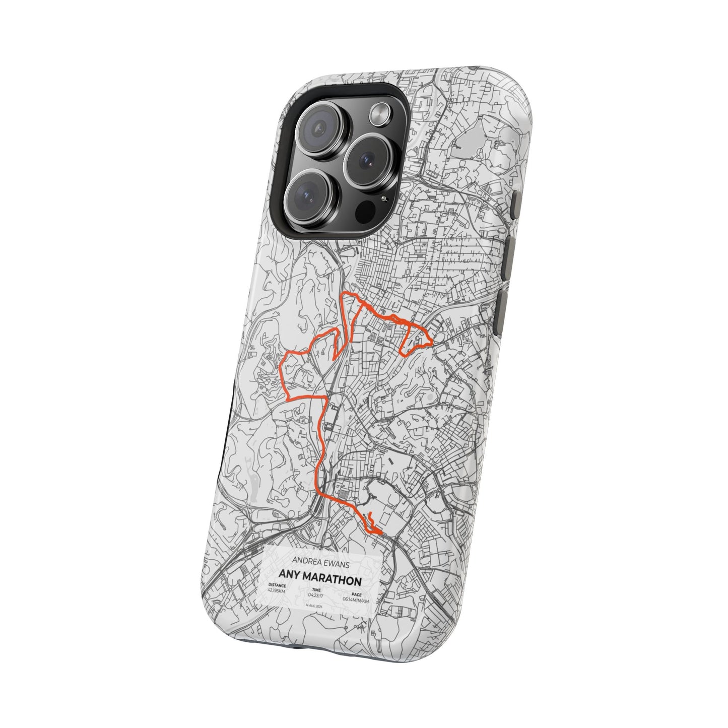 Customized Marathon Route Magnetic Impact-Resistant Phone Case