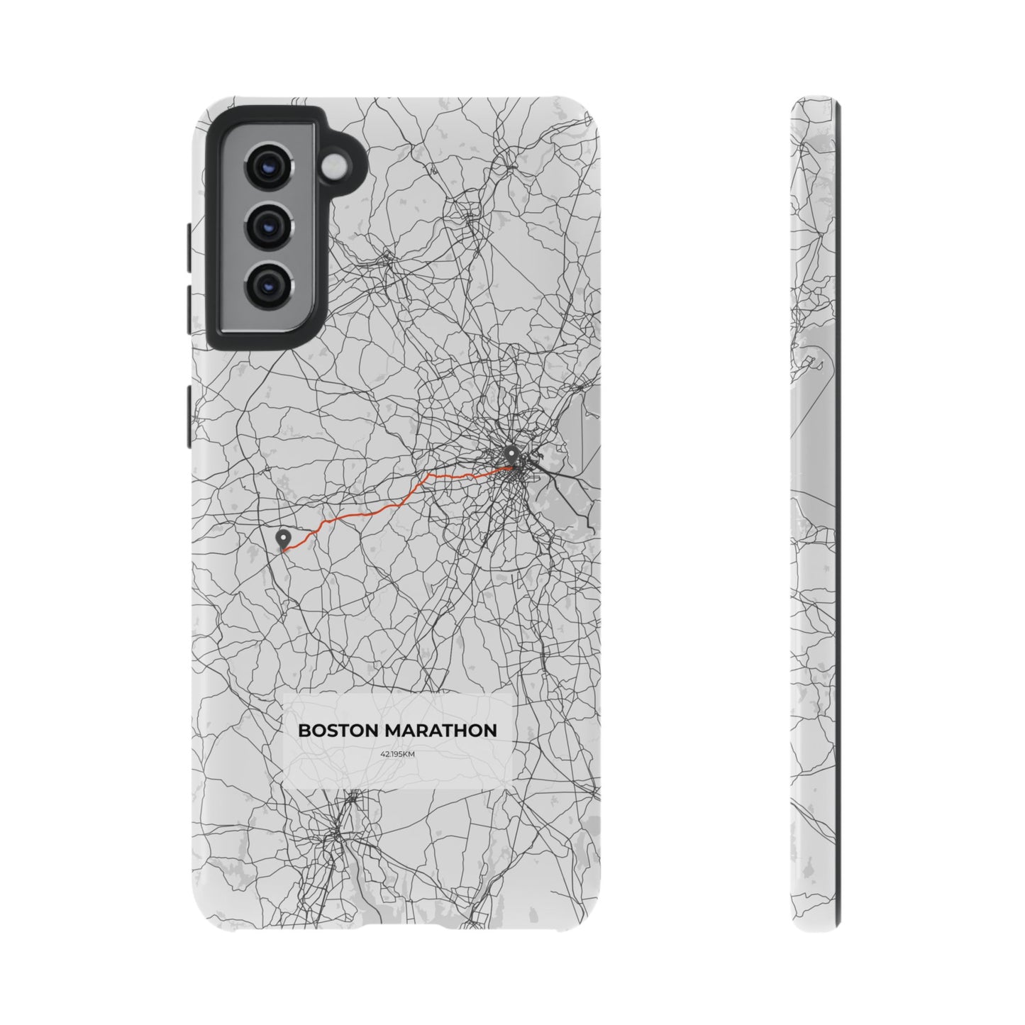 Boston Marathon Route Tough Phone Case