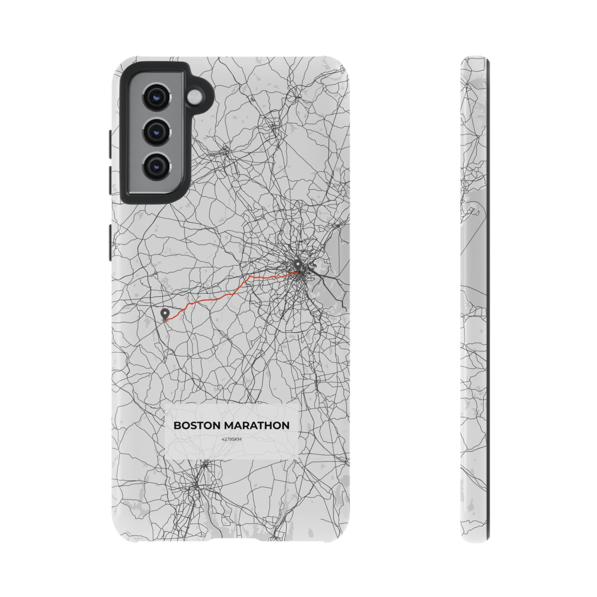 Boston Marathon Route Tough Phone Case
