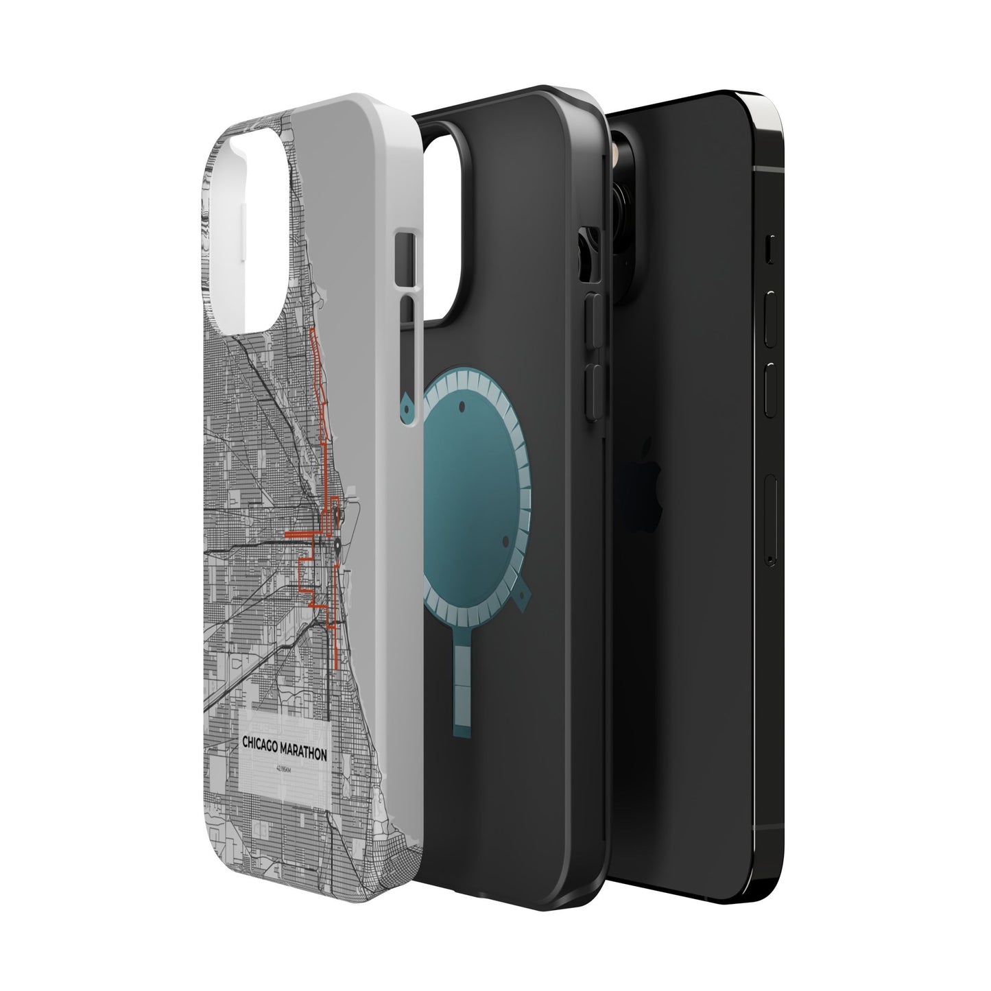 Chicago Marathon Route Magnetic Impact-Resistant Phone Case