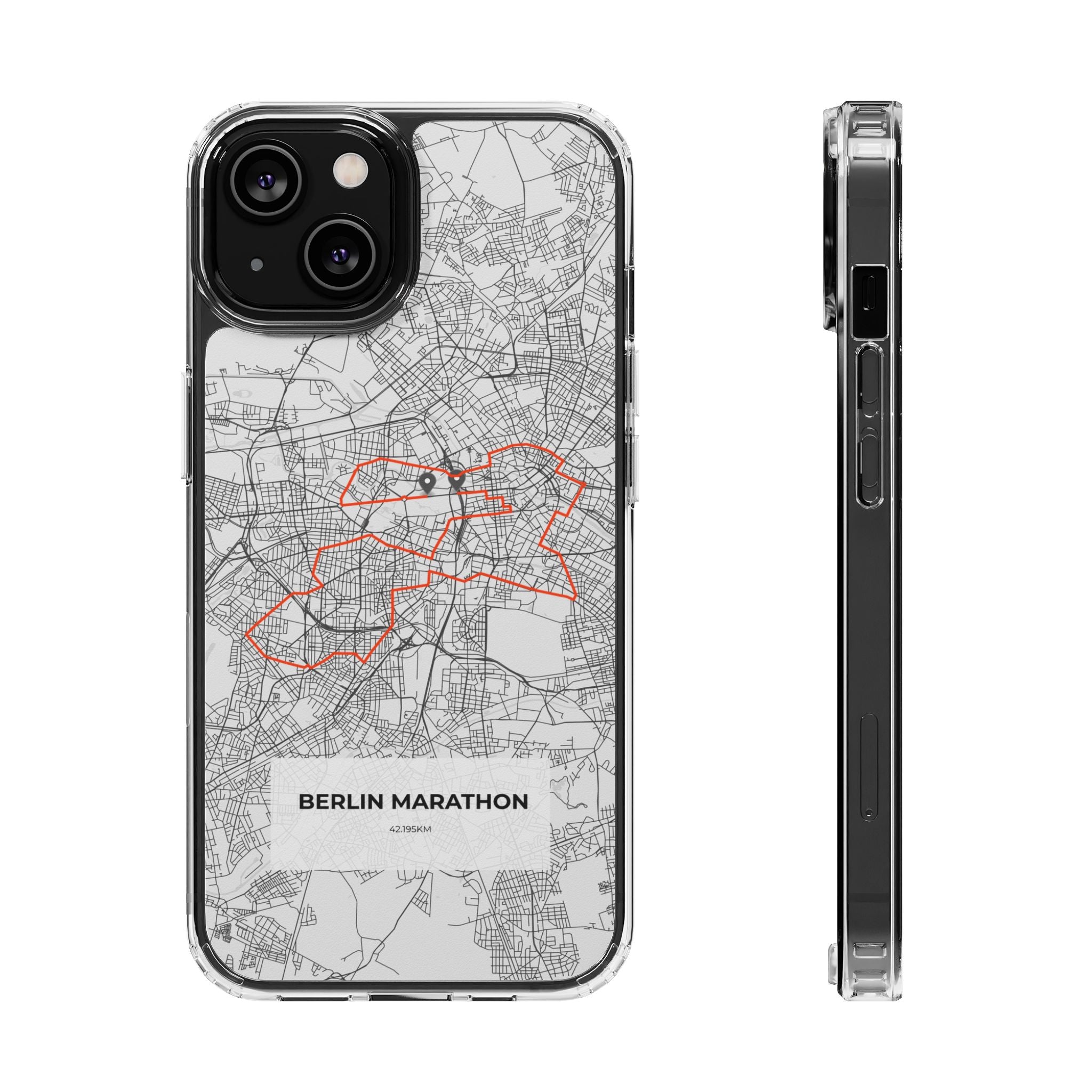 Berlin Marathon Route Magnetic Clear Impact-Resistant Phone Case