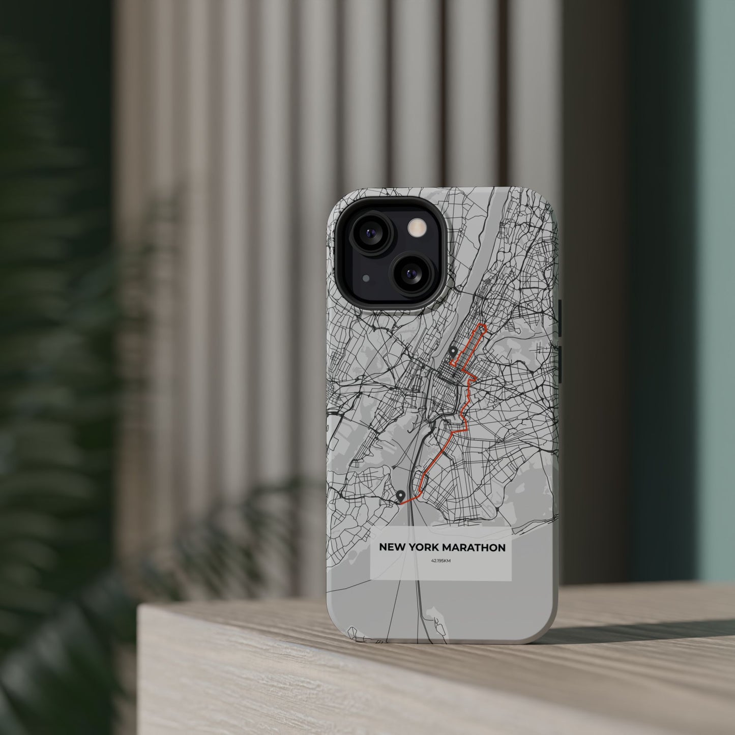 New York Marathon Route Magnetic Impact-Resistant Phone Case