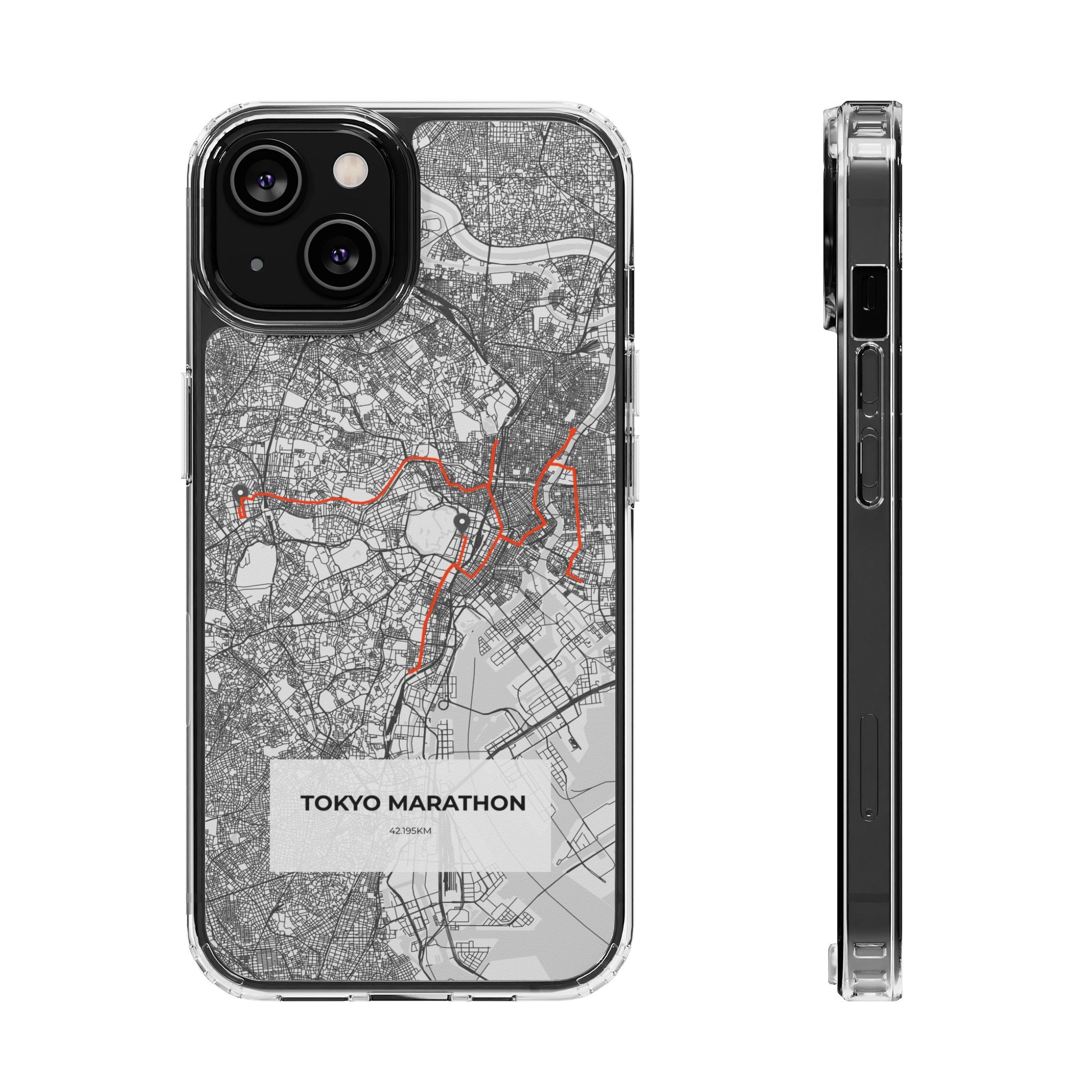 Tokyo Marathon Route Magnetic Clear Impact-Resistant Phone Case
