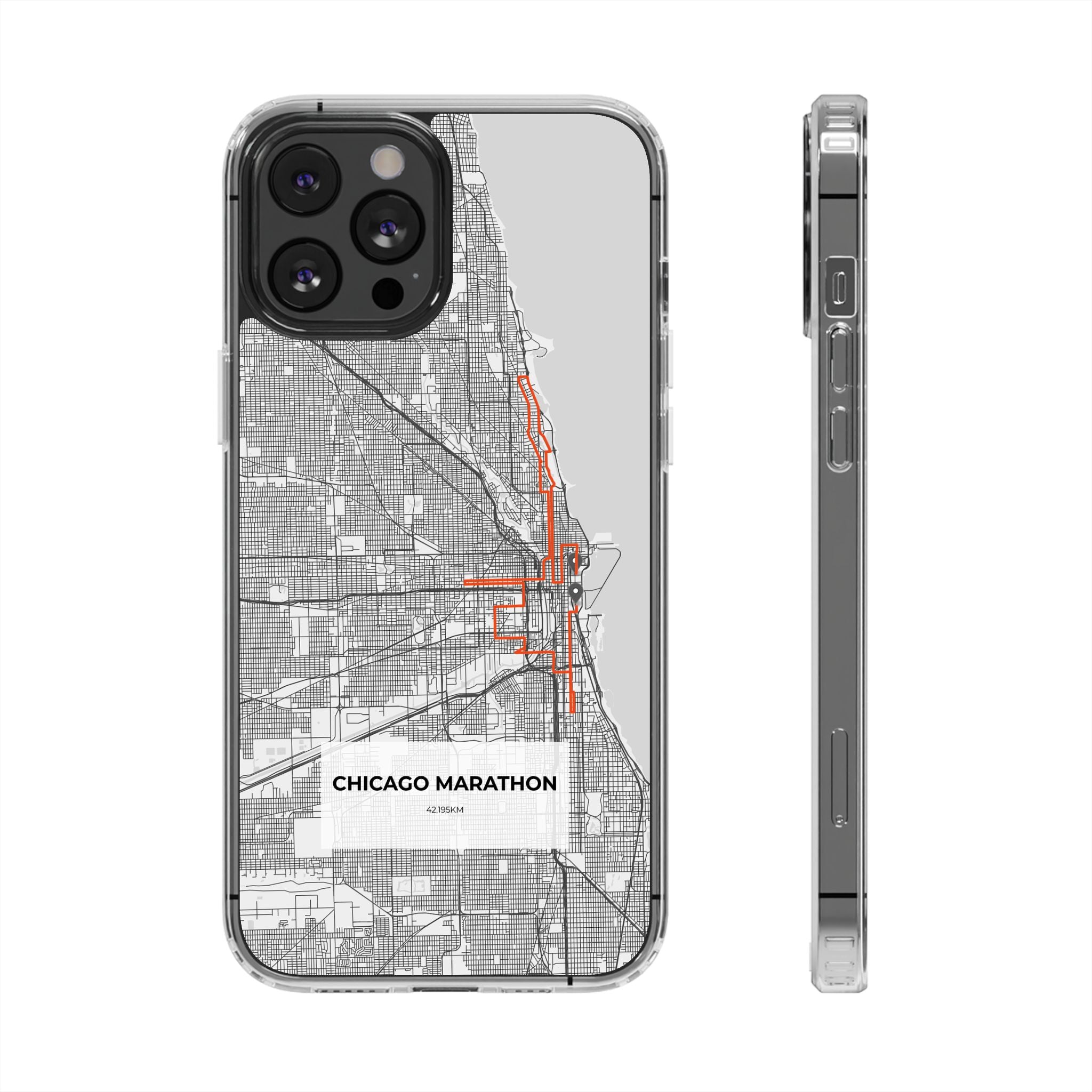 Chicago Marathon Route Magnetic Clear Impact-Resistant Phone Case