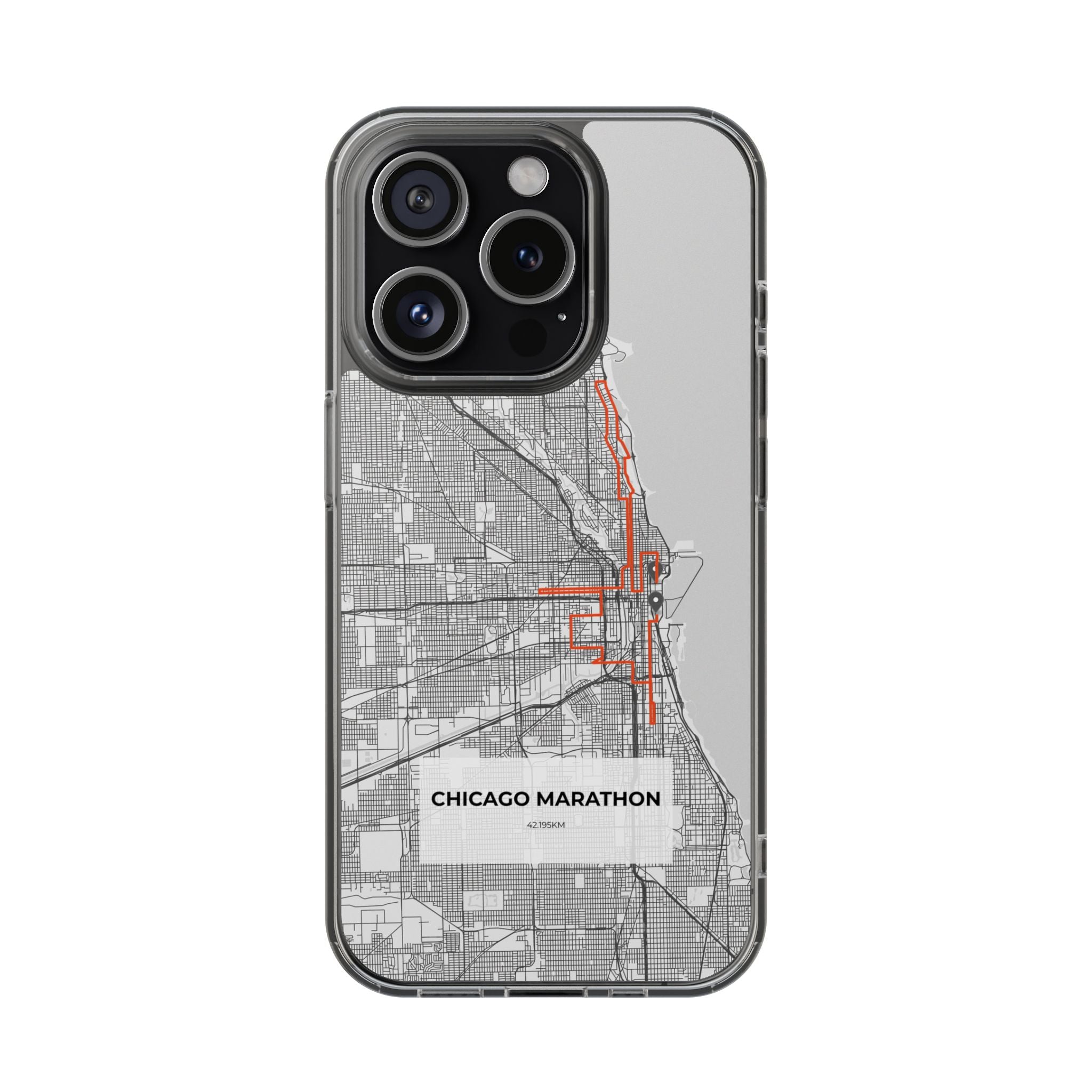 Chicago Marathon Route Clear Impact-Resistant Phone Case