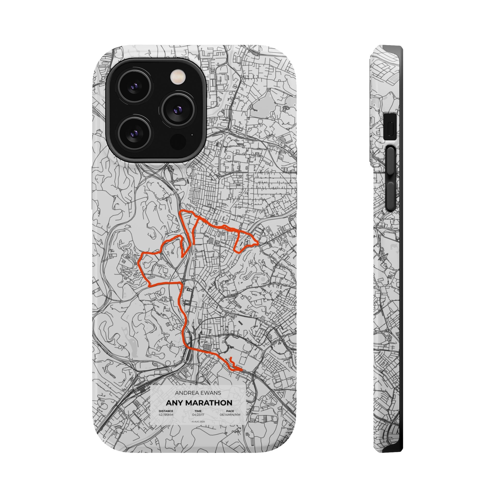 Customized Marathon Route Magnetic Impact-Resistant Phone Case