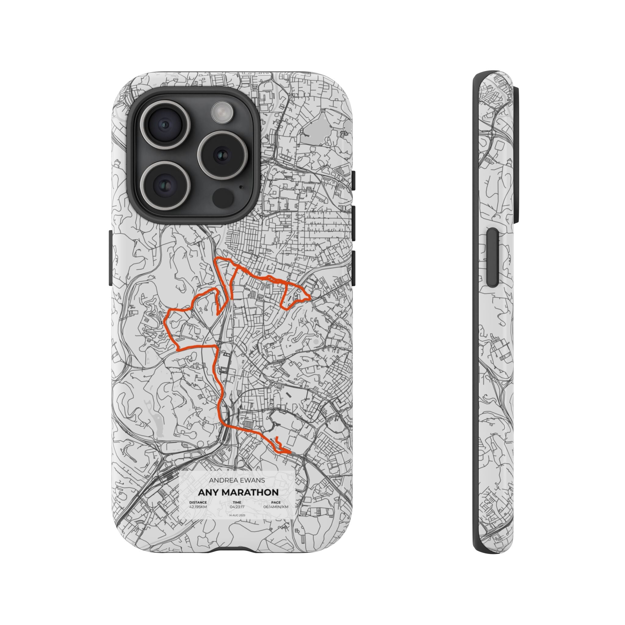 Customized Marathon Route Tough Phone Case