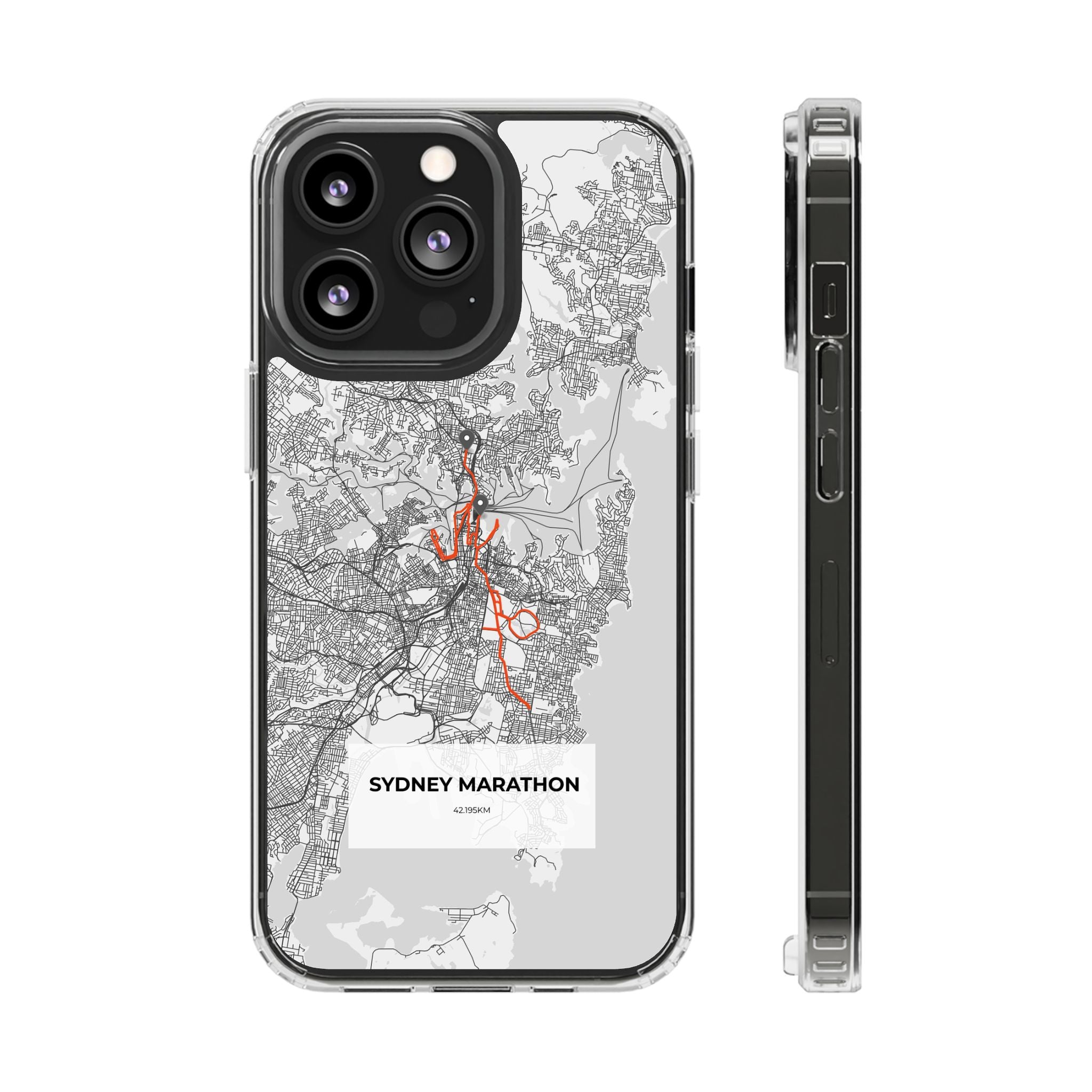 Sydney Marathon Route Magnetic Clear Impact-Resistant Phone Case