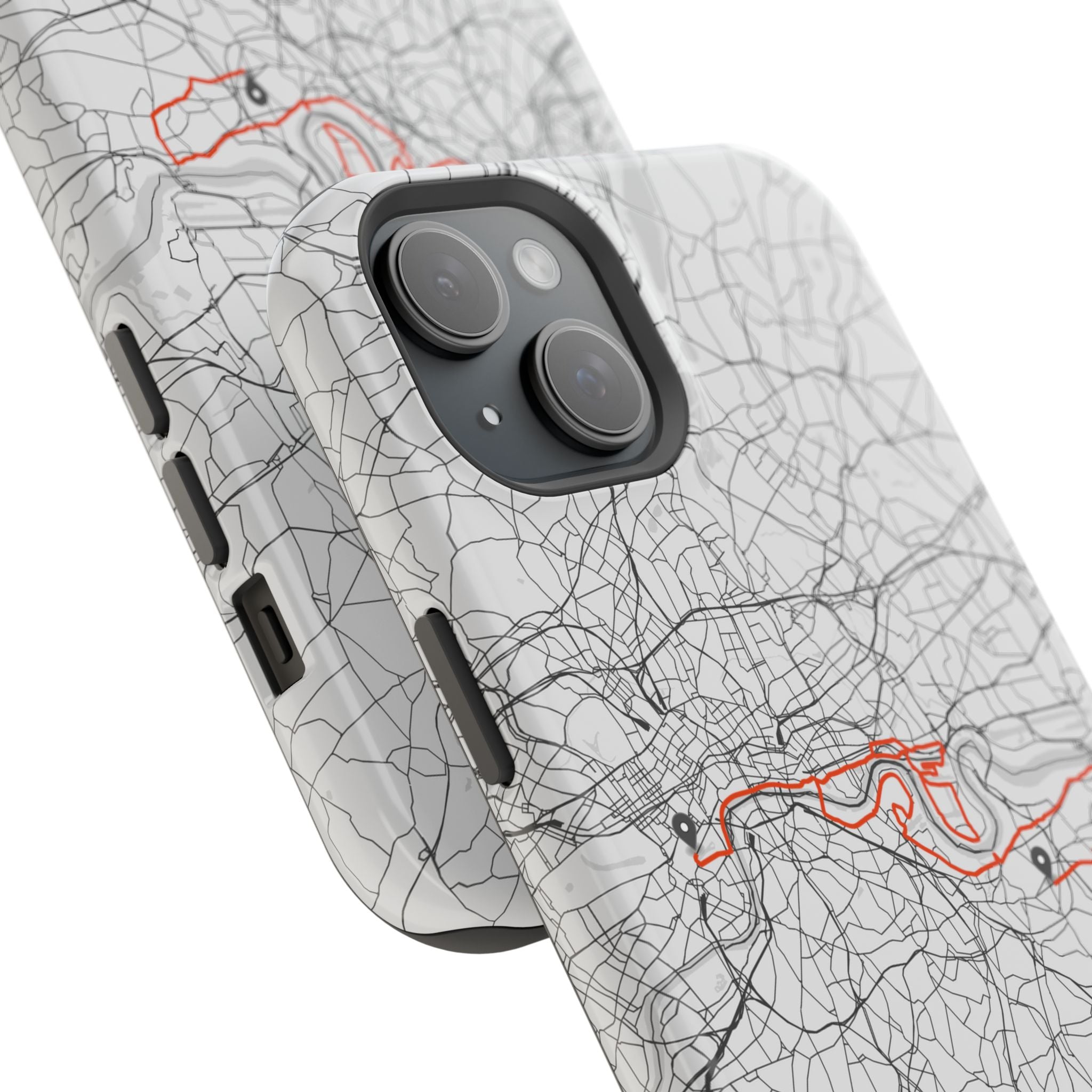 London Marathon Route Magnetic Impact-Resistant Phone Case