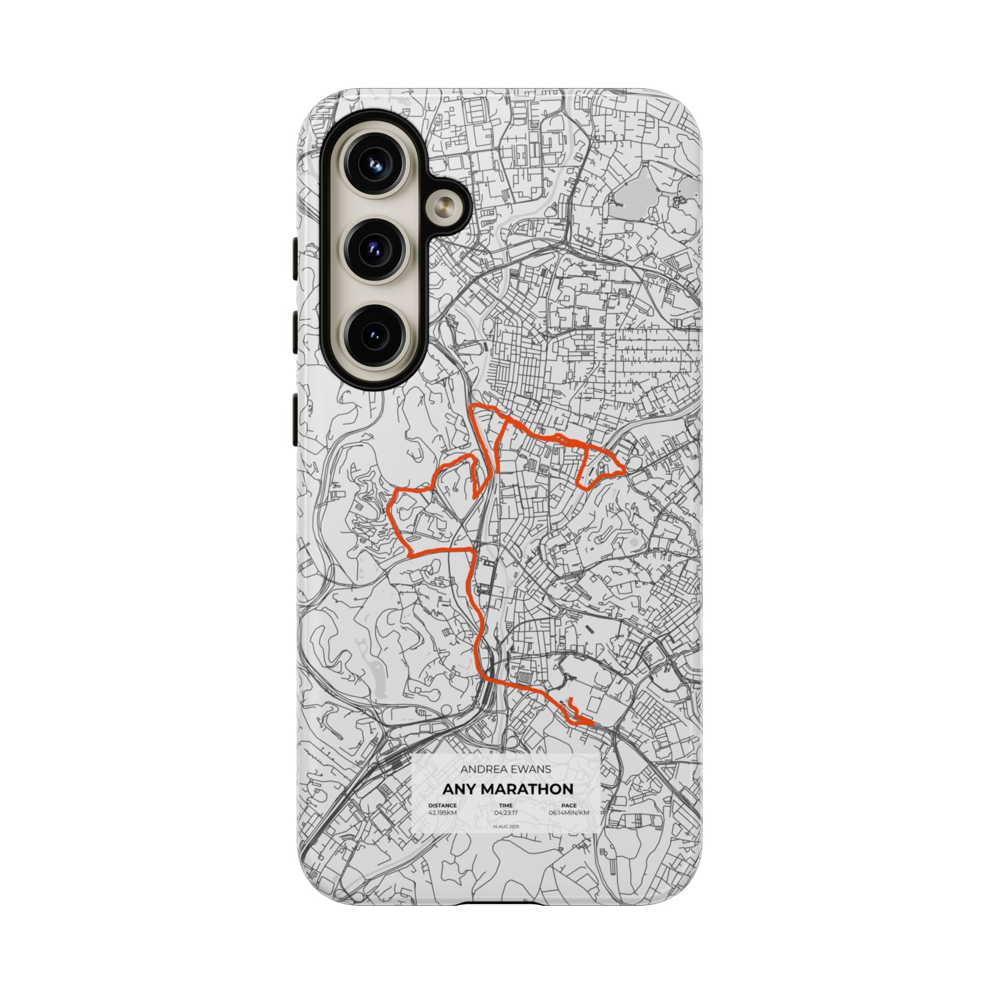 Customized Marathon Route Tough Phone Case