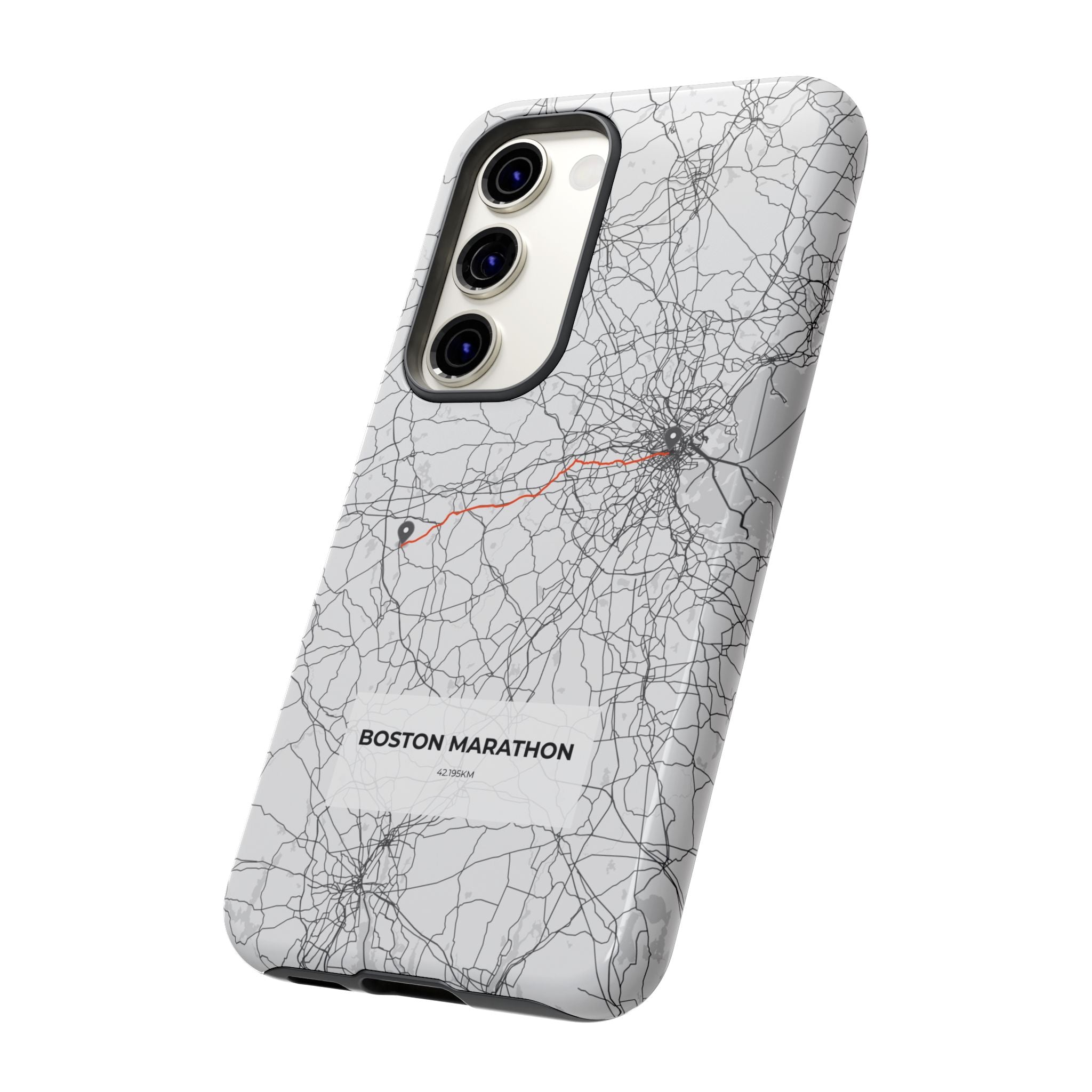 Boston Marathon Route Tough Phone Case