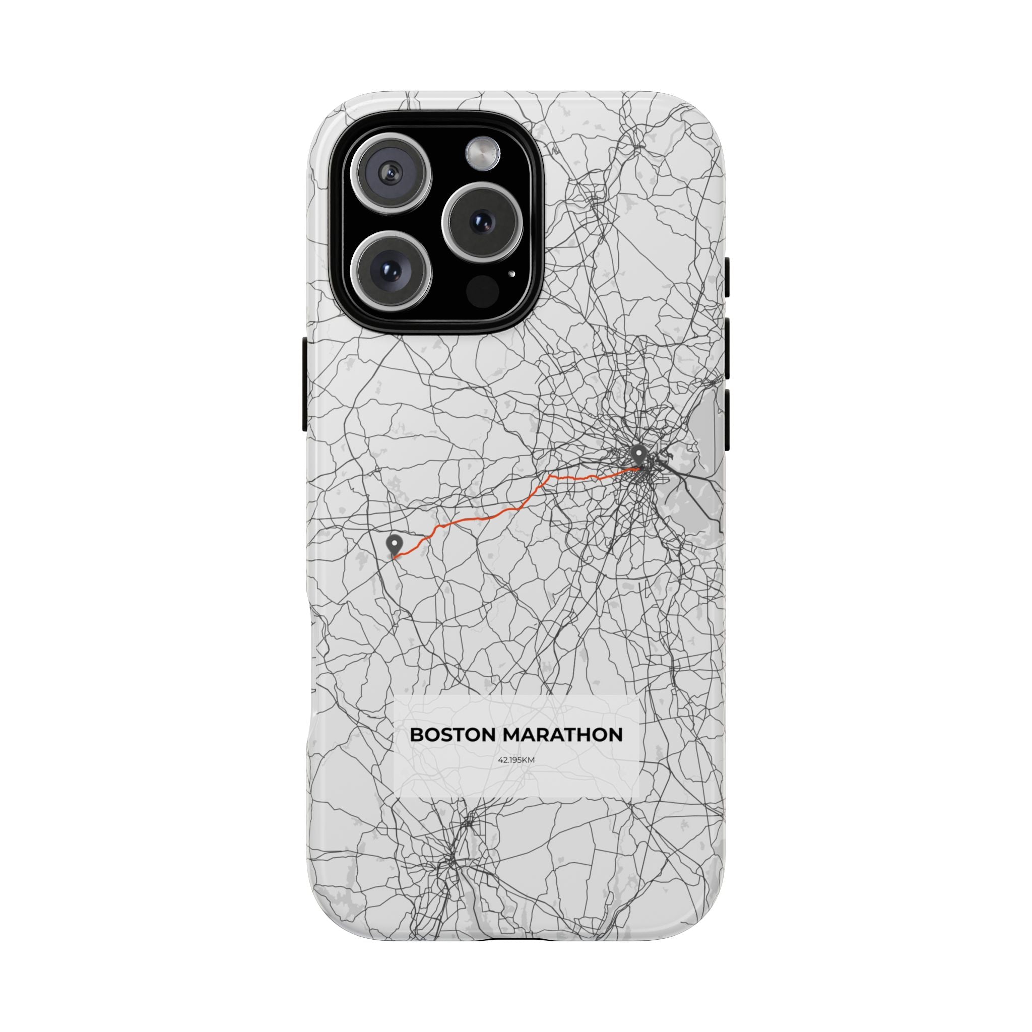 Boston Marathon Route Tough Phone Case