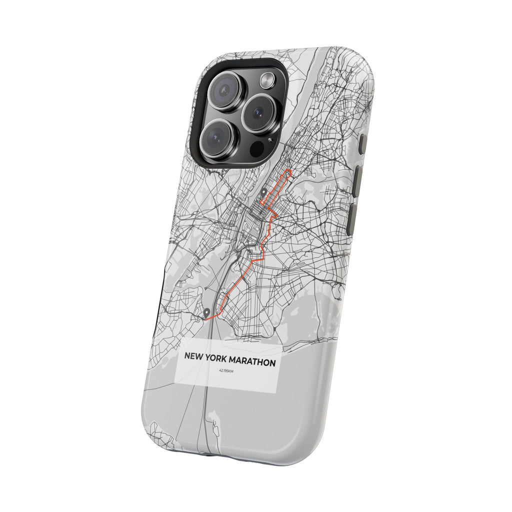 New York Marathon Route Magnetic Impact-Resistant Phone Case