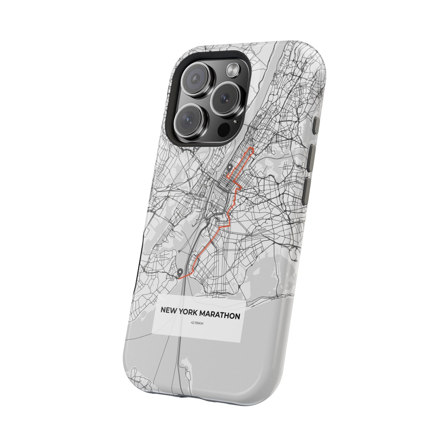 New York Marathon Route Magnetic Impact-Resistant Phone Case