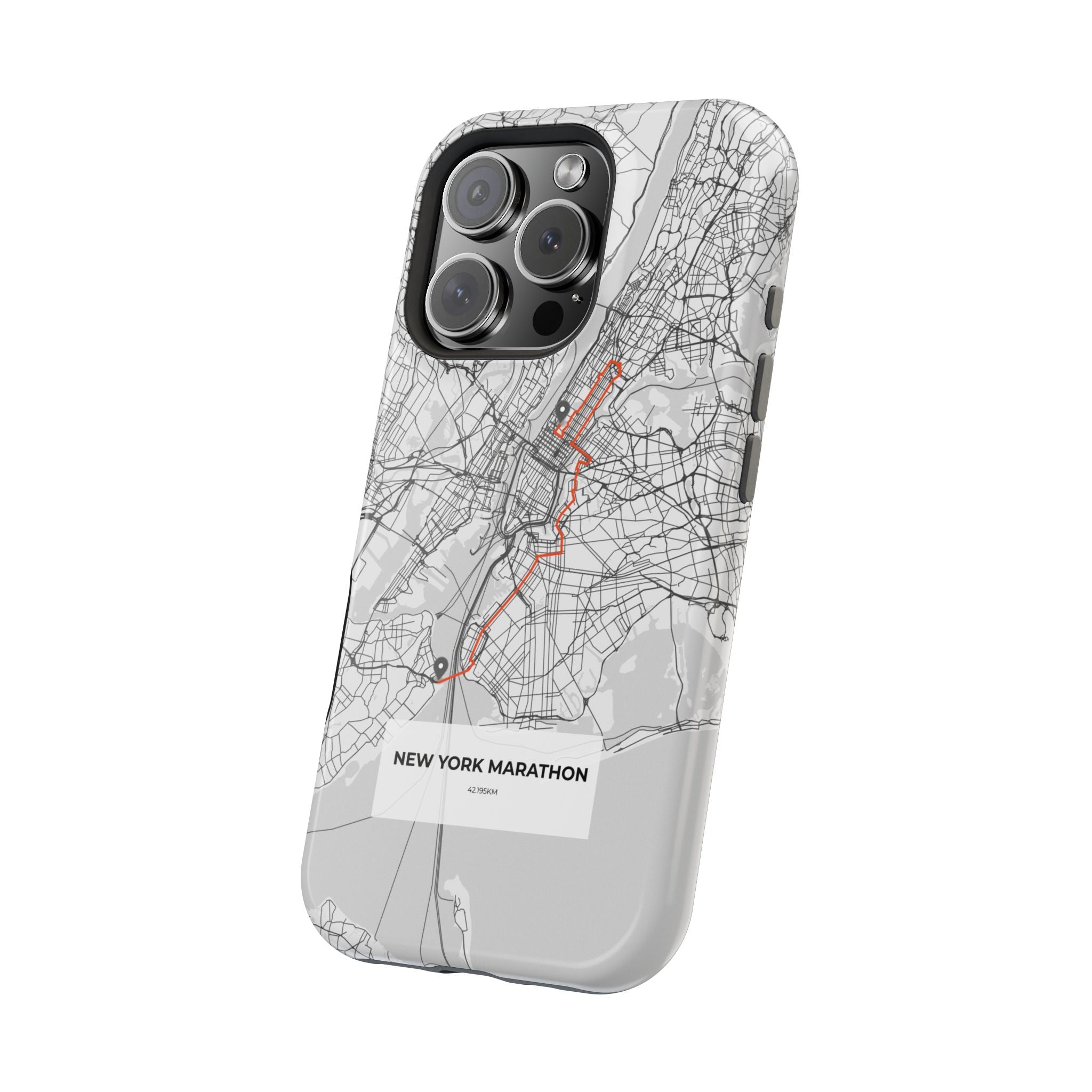 New York Marathon Route Magnetic Impact-Resistant Phone Case