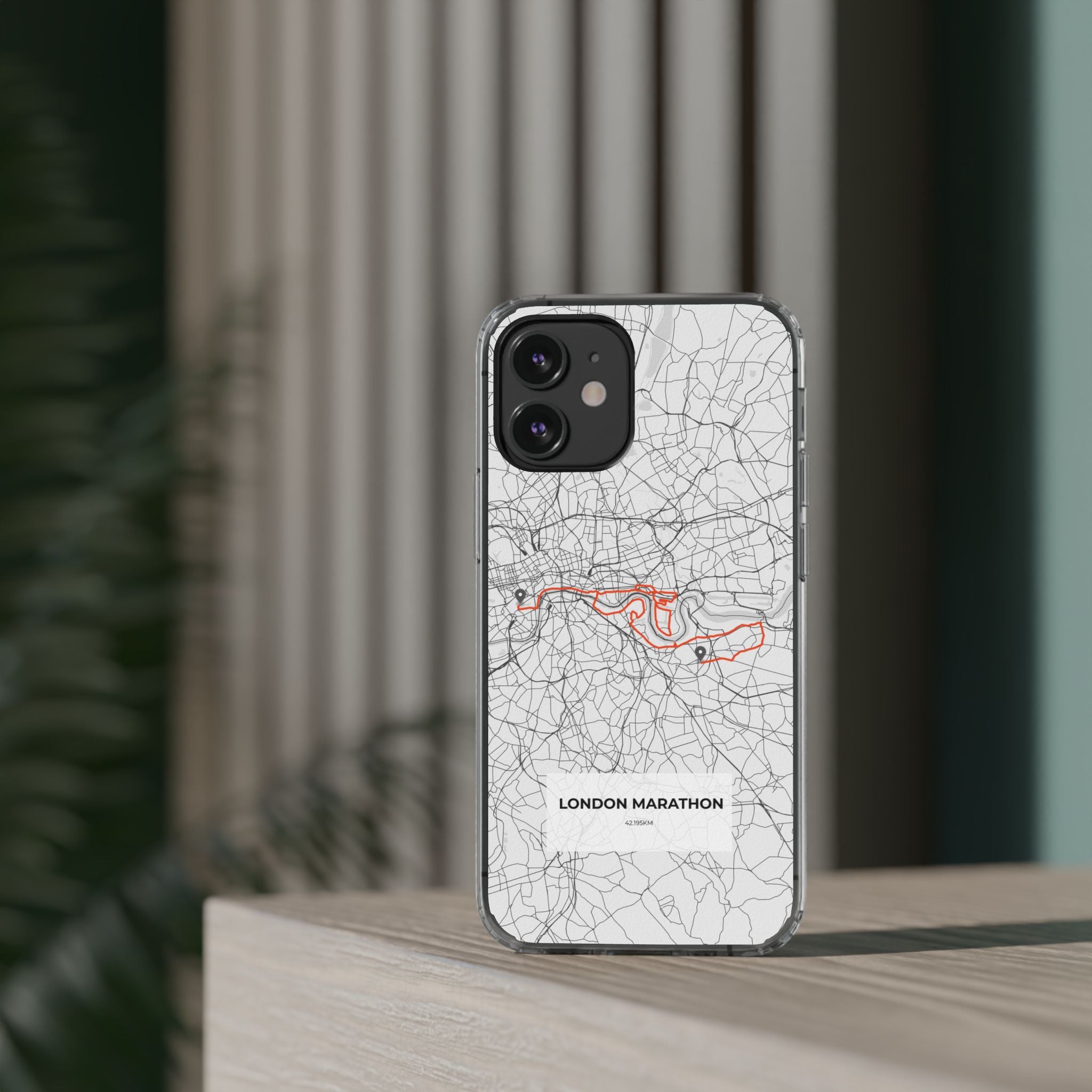 London Marathon Route Clear Impact-Resistant Phone Case