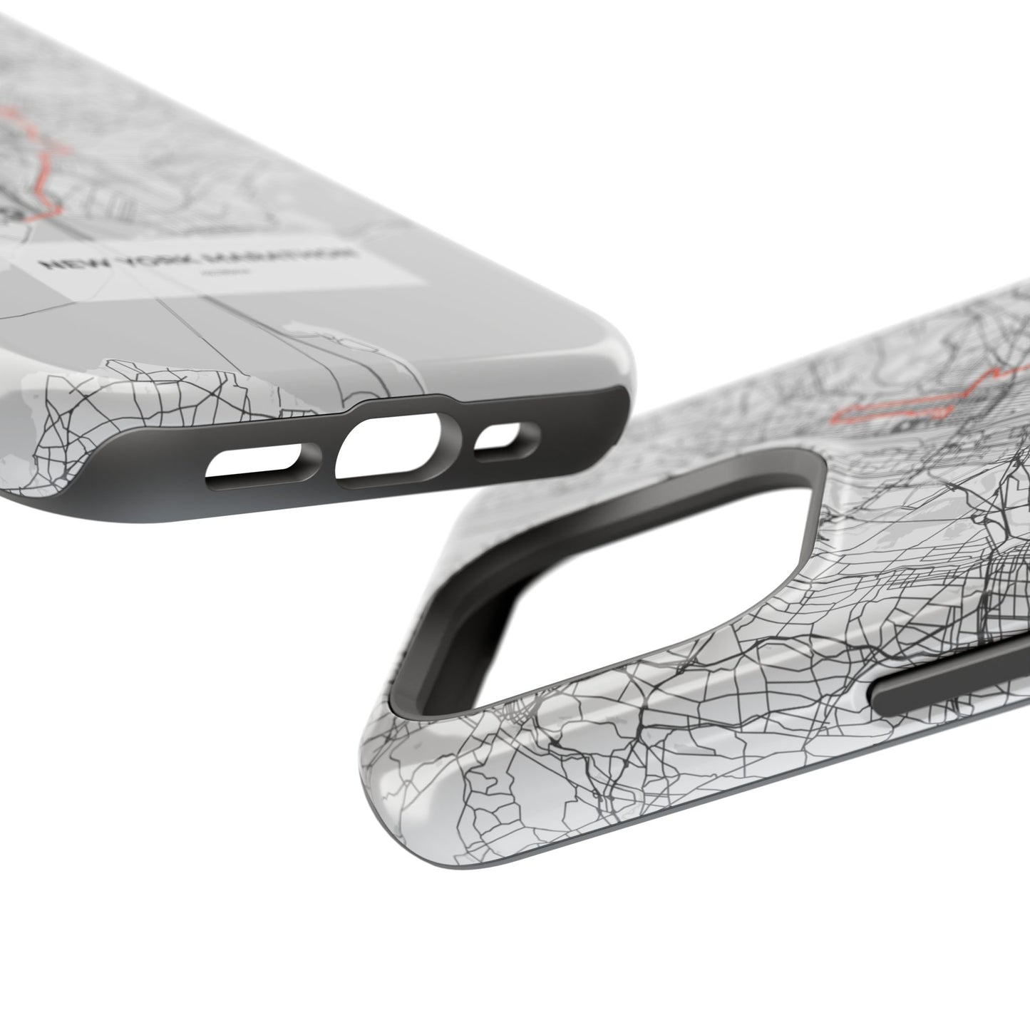 New York Marathon Route Magnetic Impact-Resistant Phone Case