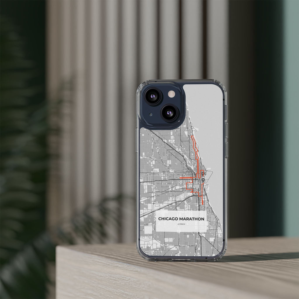 Chicago Marathon Route Clear Impact-Resistant Phone Case