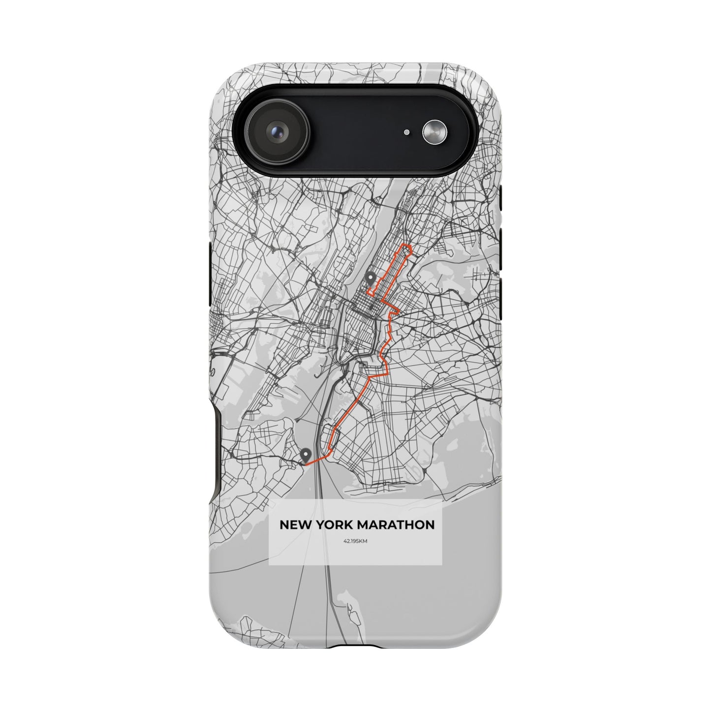 New York Marathon Route Magnetic Impact-Resistant Phone Case